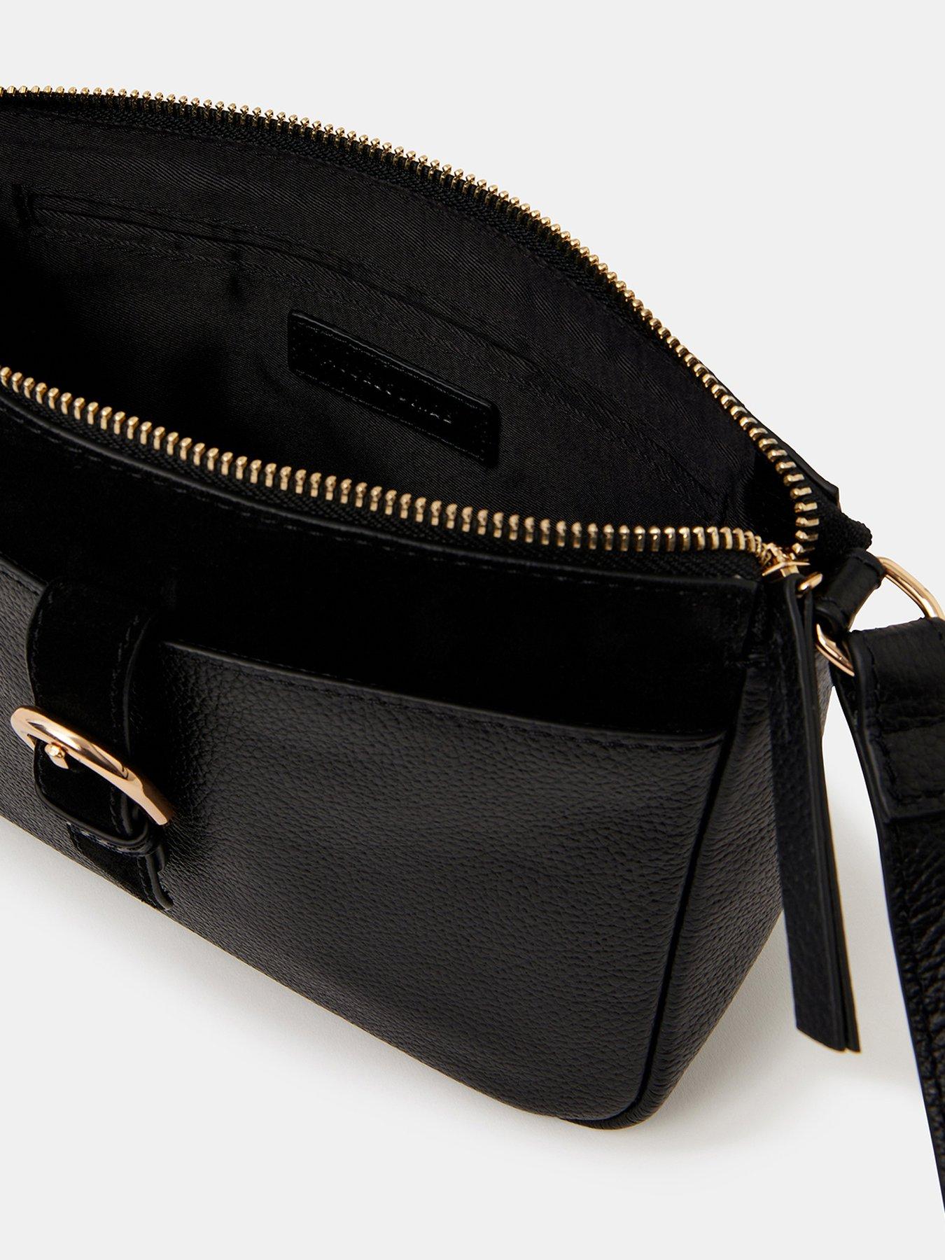 Image 4 of 4 of Accessorize Buckle Leather Crossbody Bag