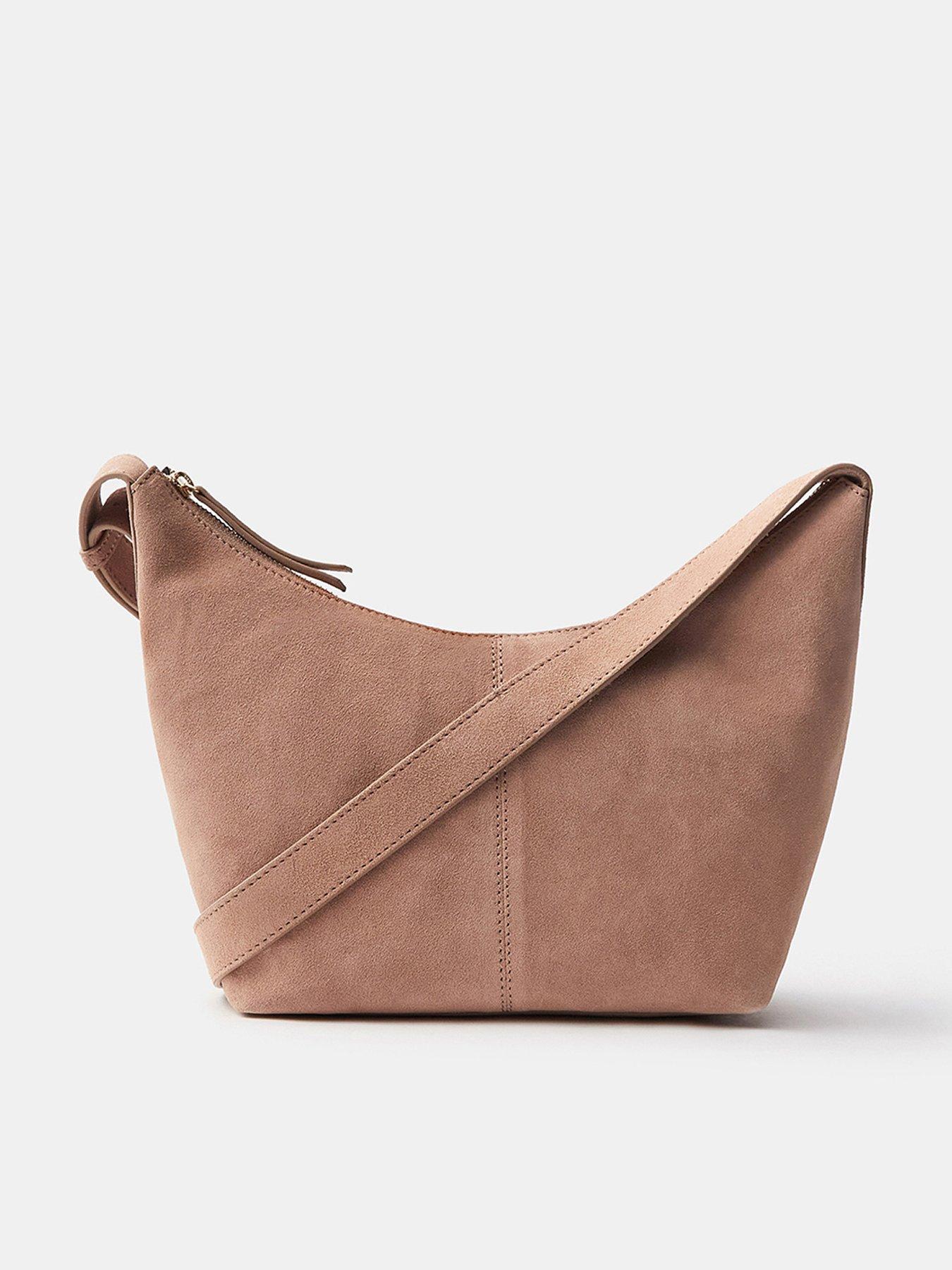 Accessorize Suede Crossbody Bag