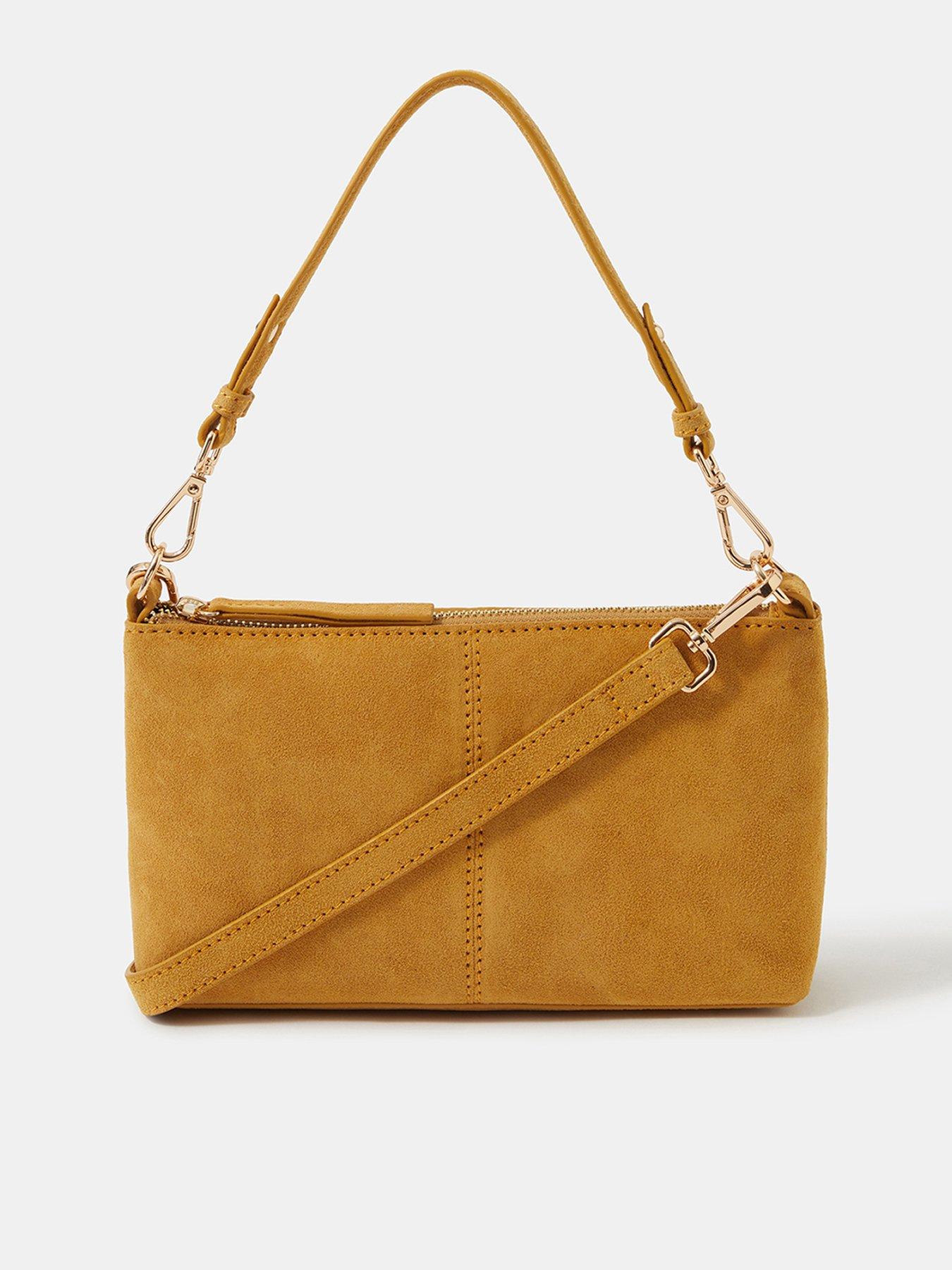 Image 1 of 5 of Accessorize Suede Crossbody Handbag