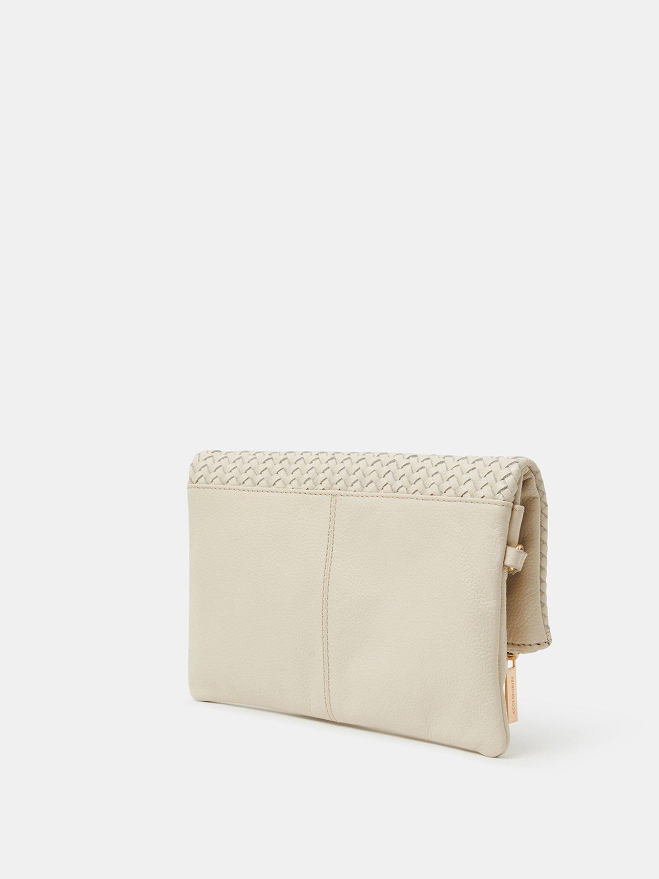 Image 3 of 5 of Accessorize Woven Leather Clutch Bag
