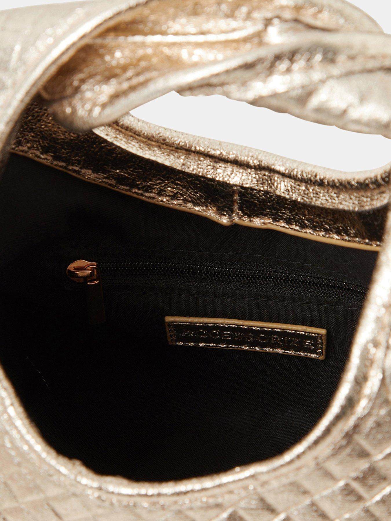 Image 4 of 4 of Accessorize Woven Metallic Bag