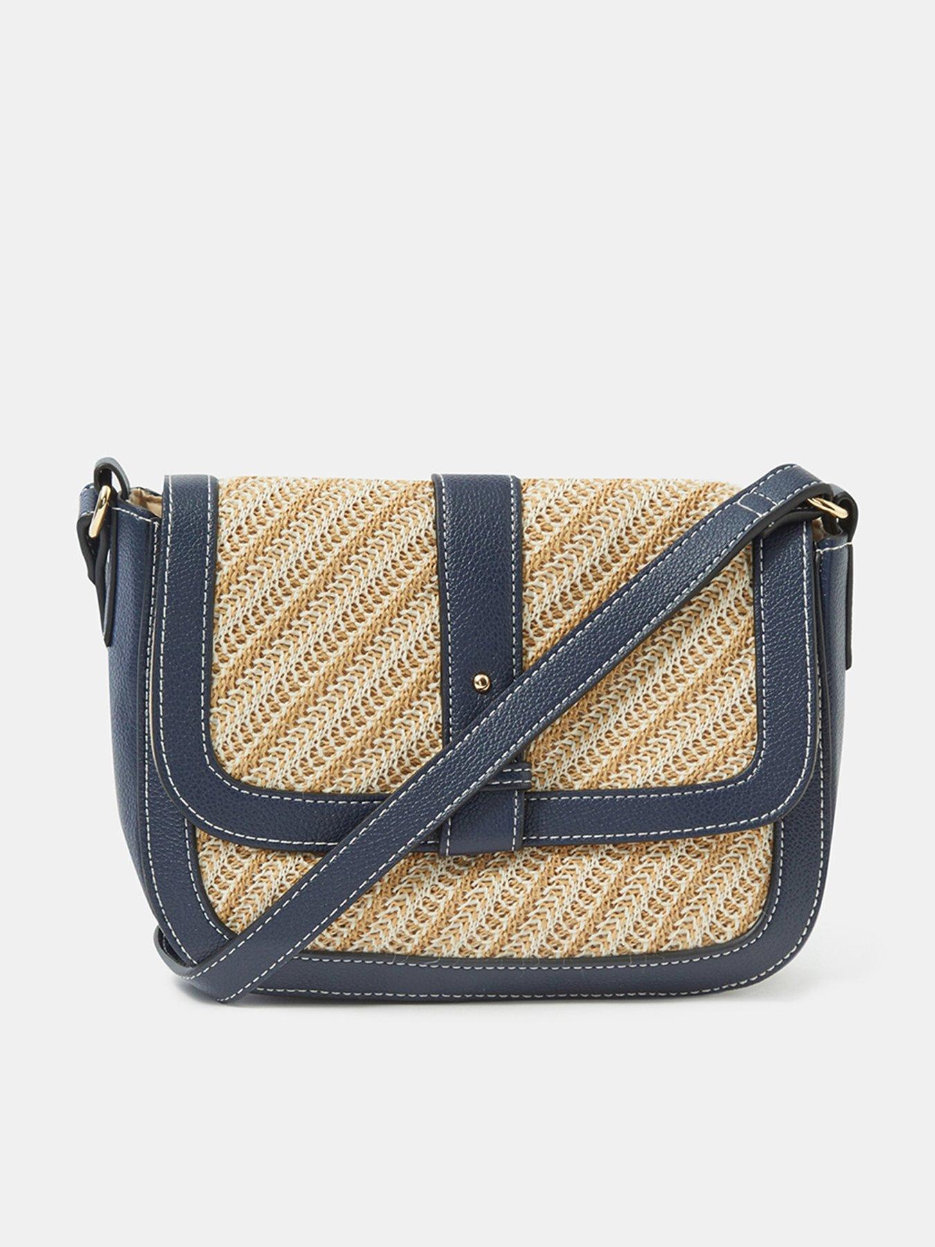Image 1 of 6 of Accessorize Woven Crossbody Bag