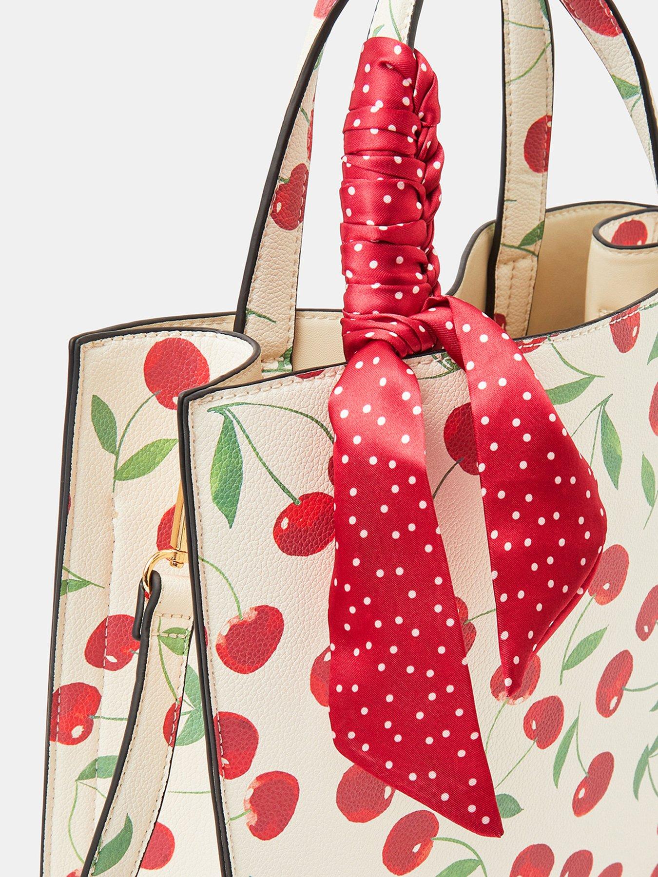 Image 5 of 5 of Accessorize Cherry Print Handbag