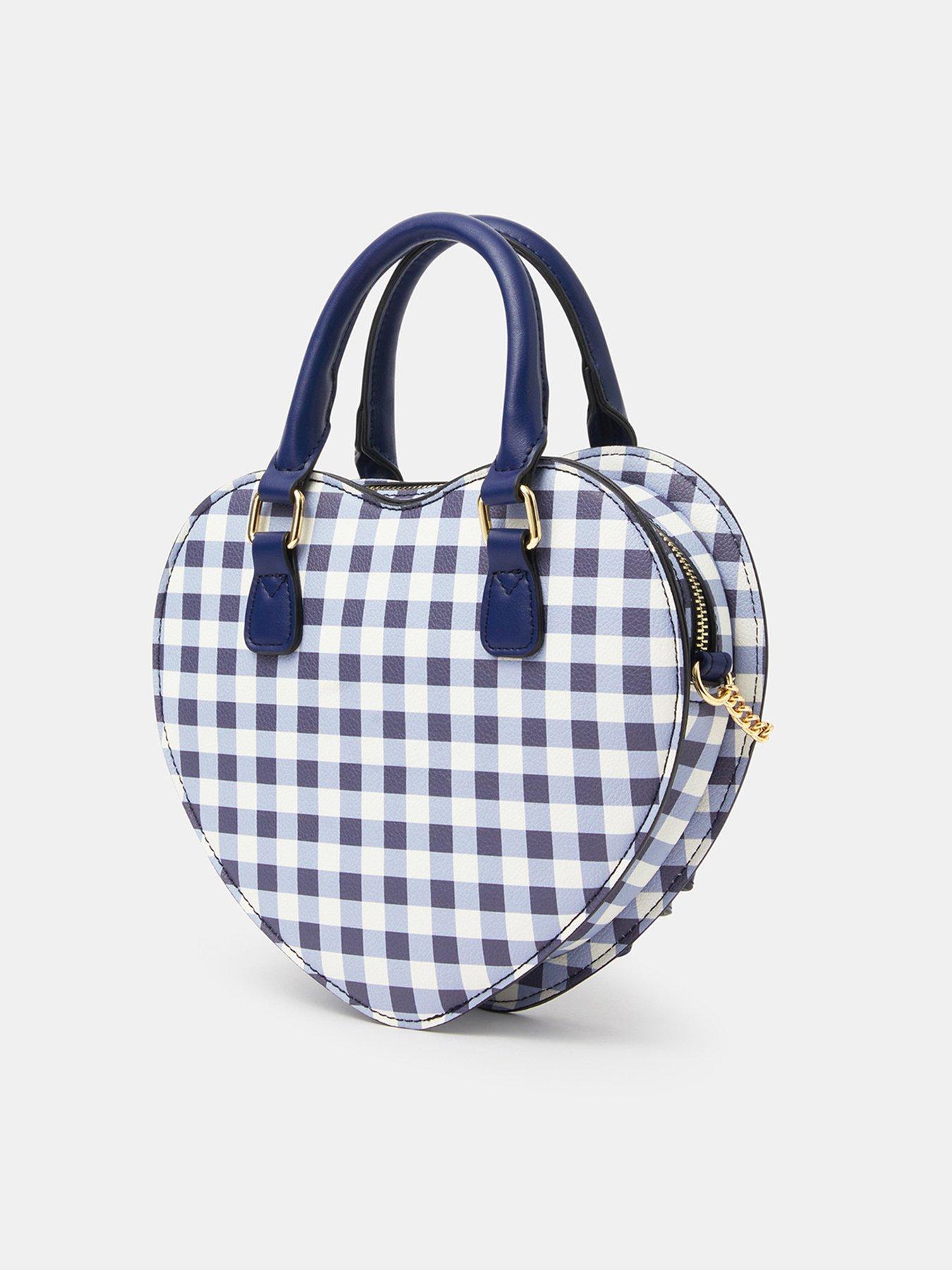 Image 3 of 5 of Accessorize Gingham Heart Crossbody Bag