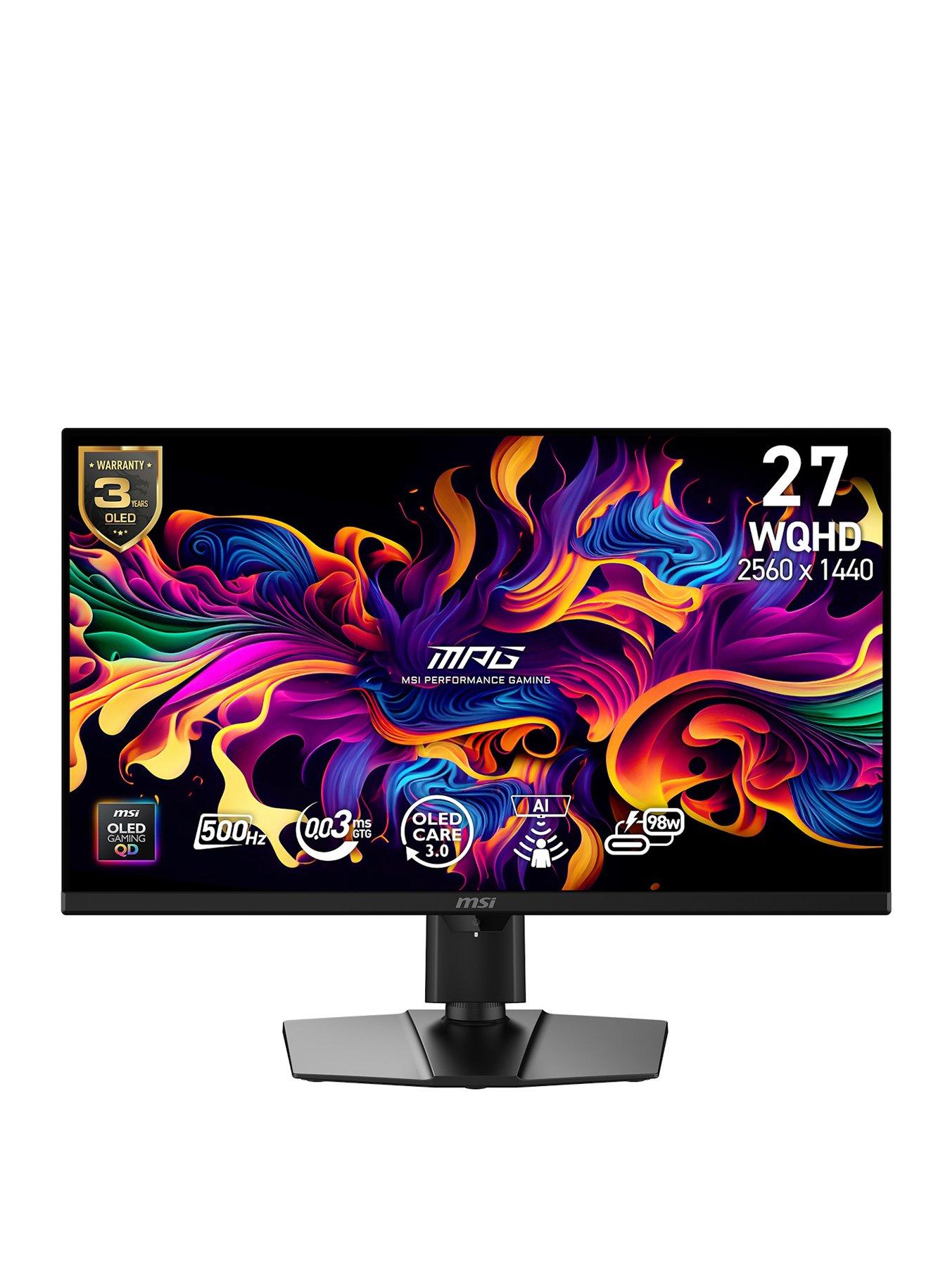 Image 1 of 7 of MSI MPG 271QR QD-OLED X50 27-inch WQHD 500Hz 0.03ms Adaptive Sync HDMI 2.1 Gaming Monitor