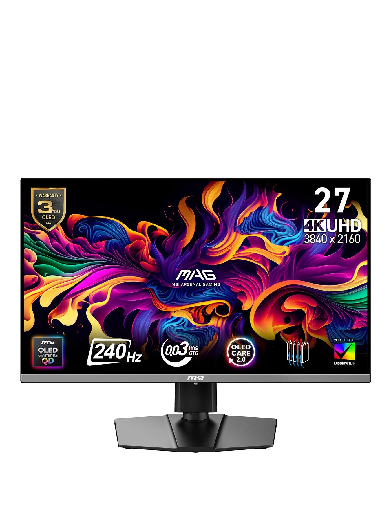 Image 1 of 7 of MSI MAG 272UP QD-OLED X24 27-inch 4K UHD 240Hz 0.03ms Adaptive Sync HDMI 2.1 Gaming Monitor