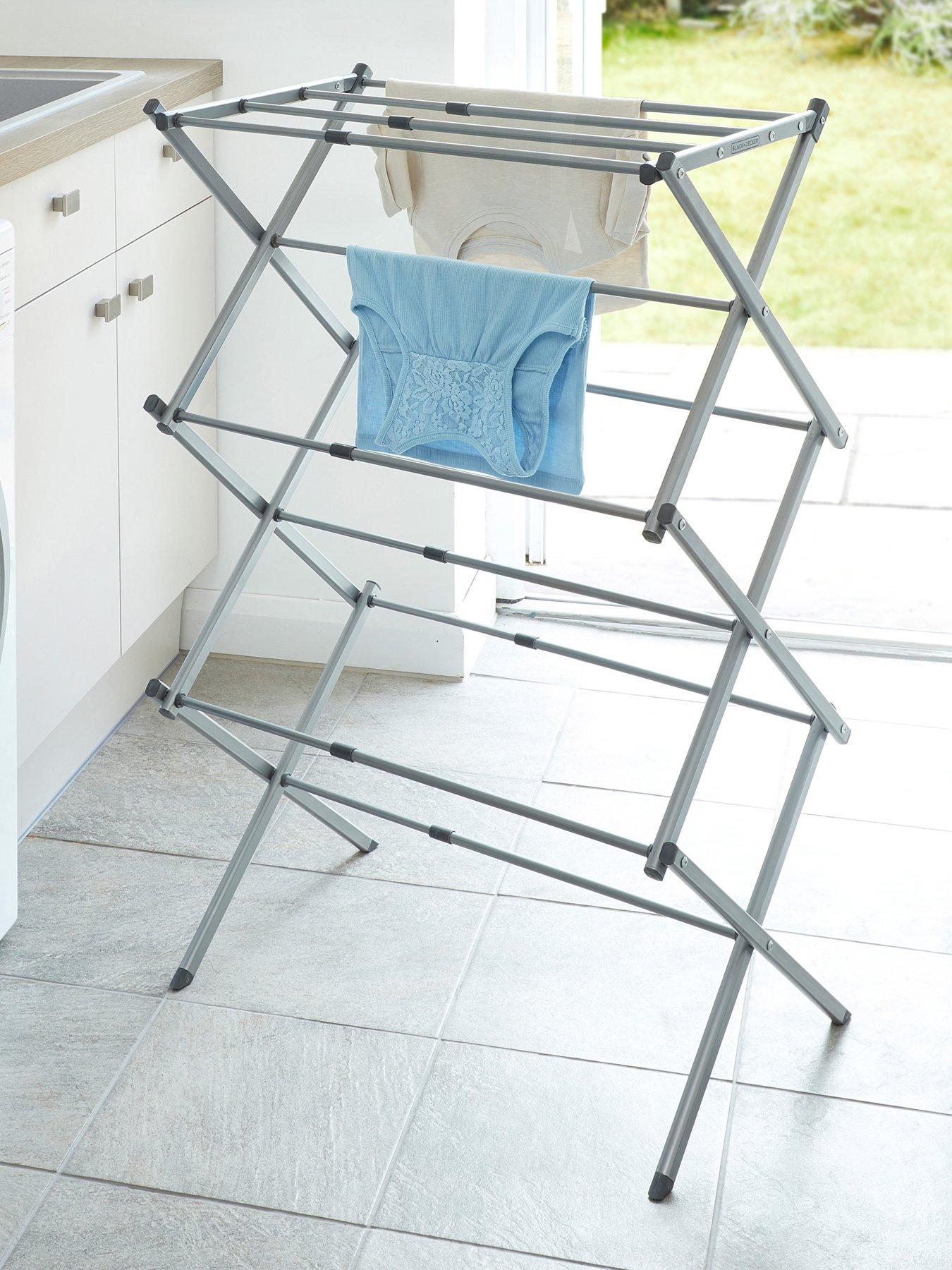 Image 1 of 6 of Black & Decker B+d Extendable Compact Airer Grey