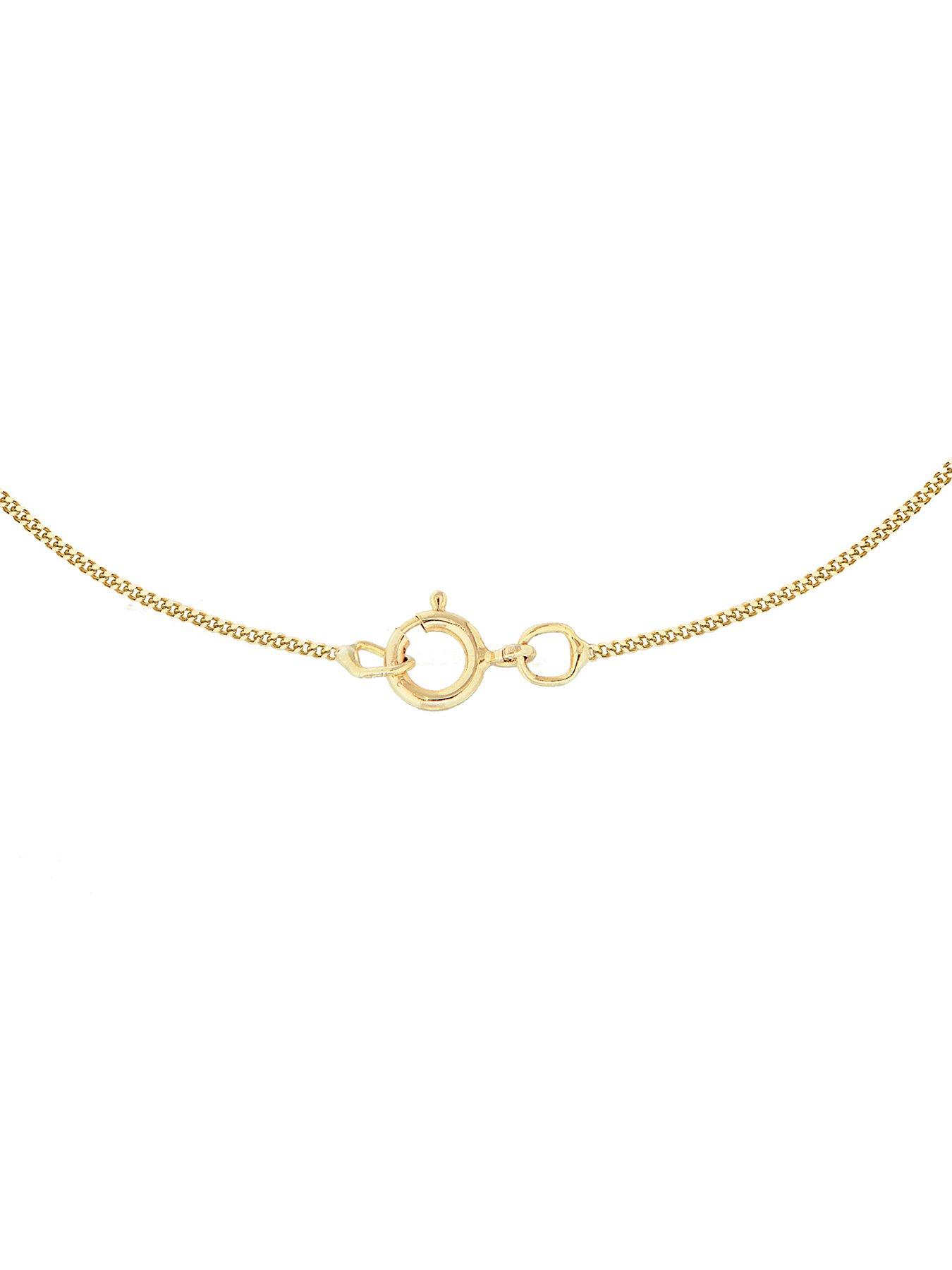 Image 2 of 3 of The Love Collection 9ct Yellow Gold 2mm x 3mm Bark Cross Pendant/18'