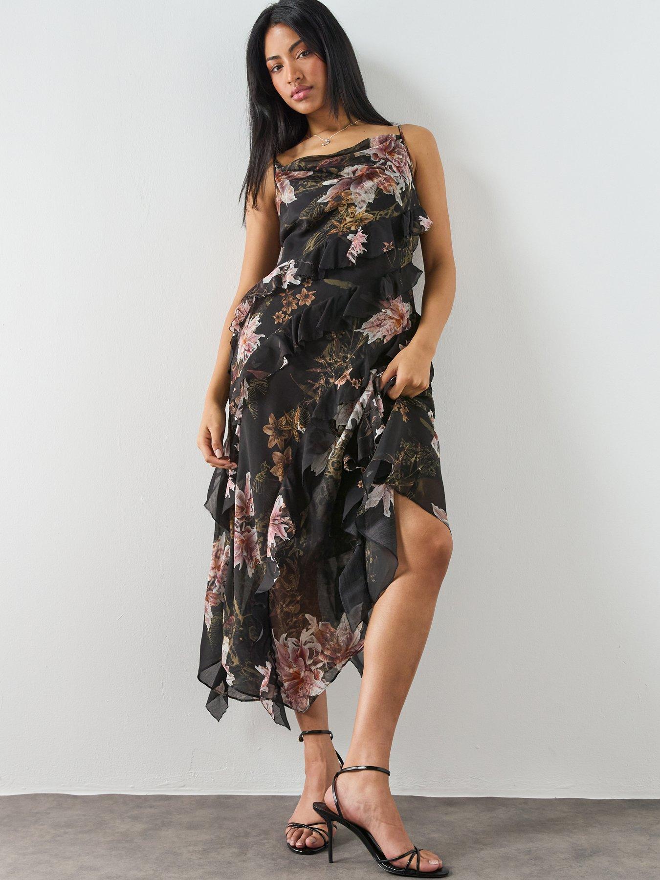 AllSaints Ruth Dress, Black, Size 16, Women