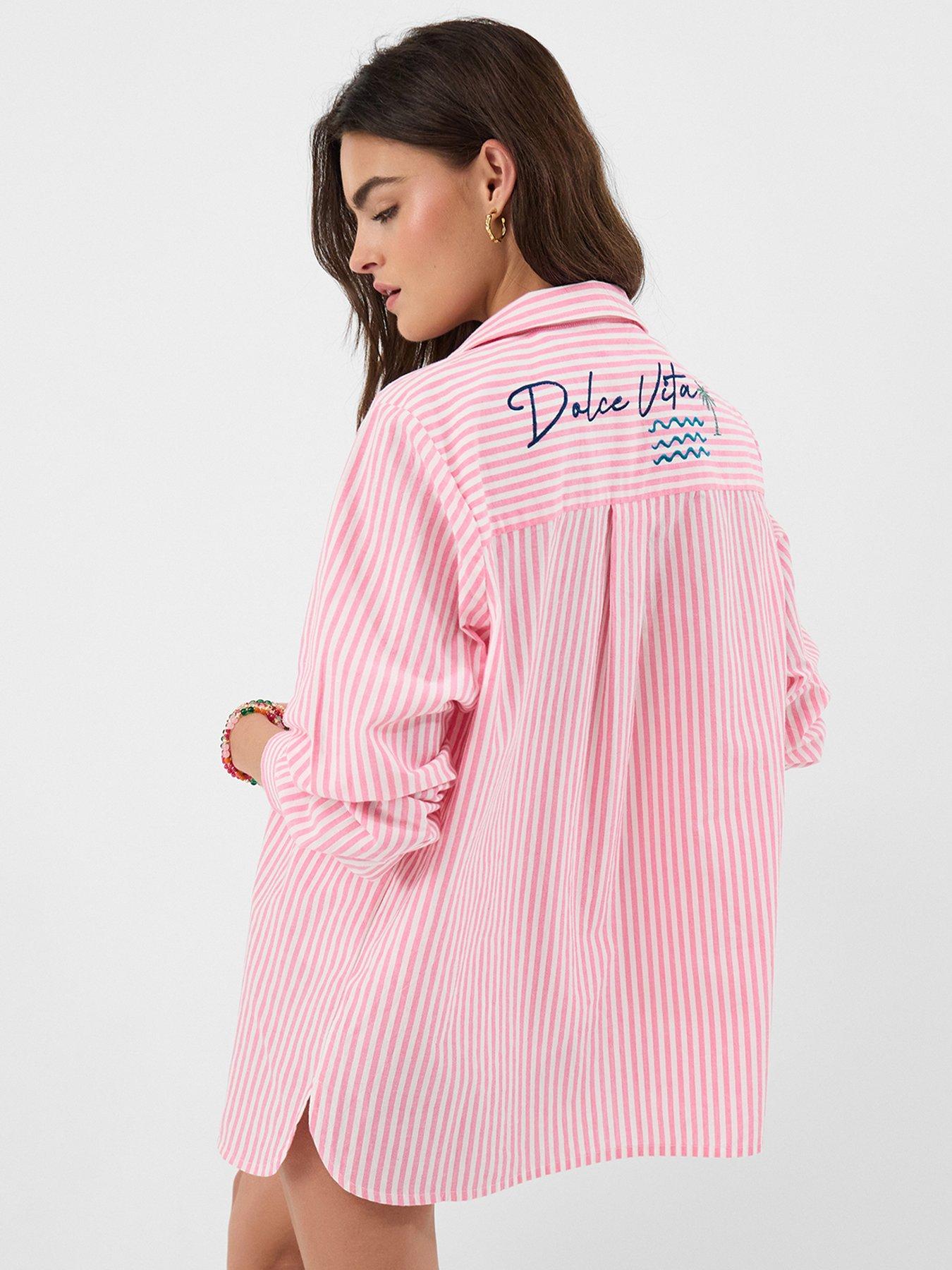 Image 2 of 5 of Accessorize Ciao Bella Embroidered Stripe Shirt