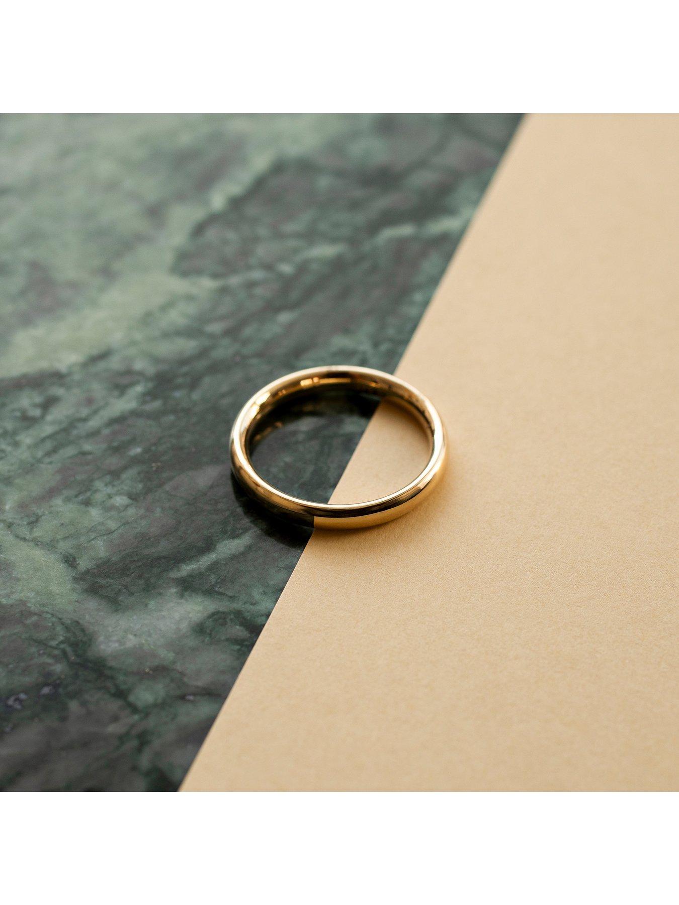 Image 5 of 5 of The Love Collection 9ct Yellow Gold 3mm Wedding Band