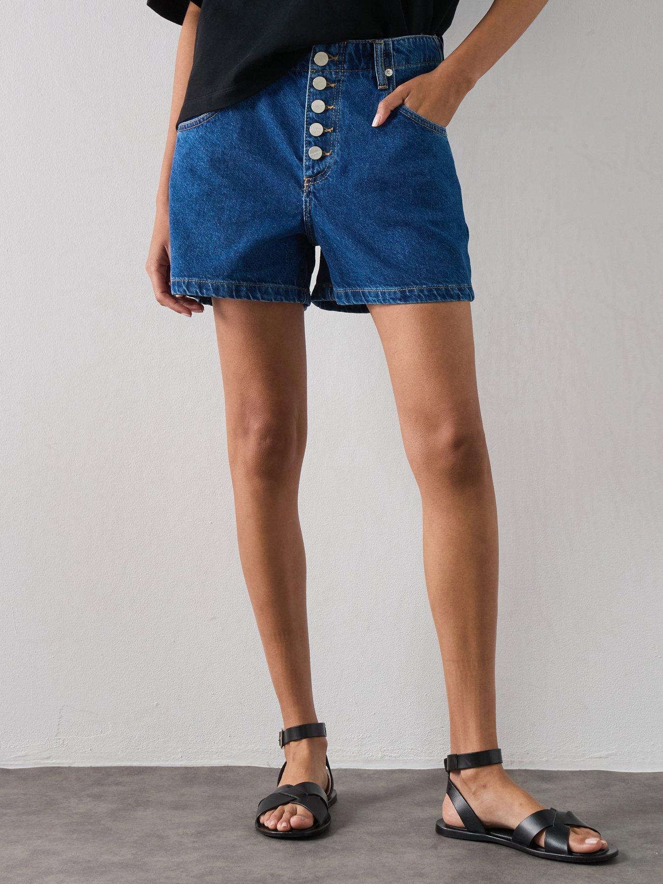 AllSaints Tay Denim Short, Blue, Size 30, Women