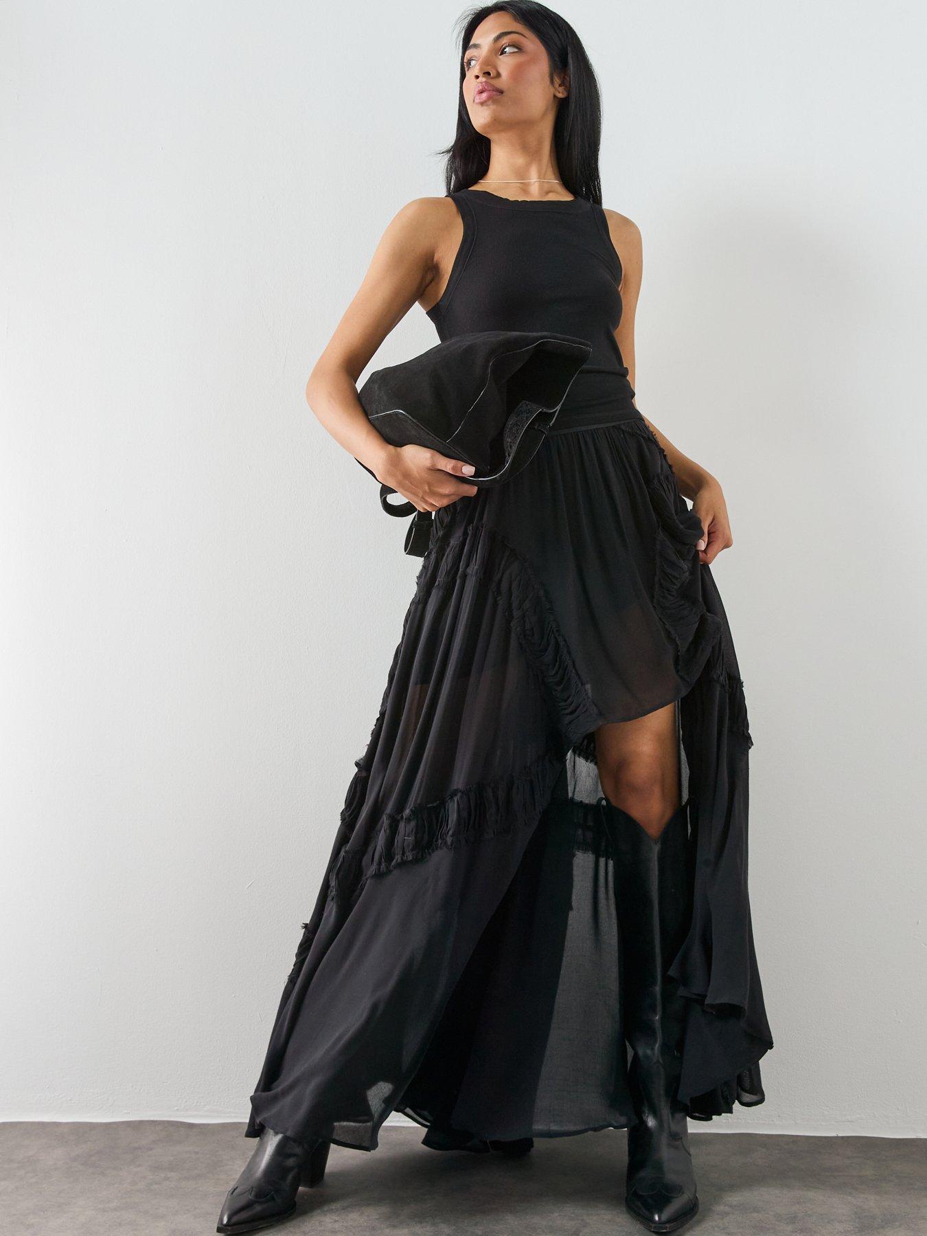 Image 3 of 6 of AllSaints Dorina Skirt - Black