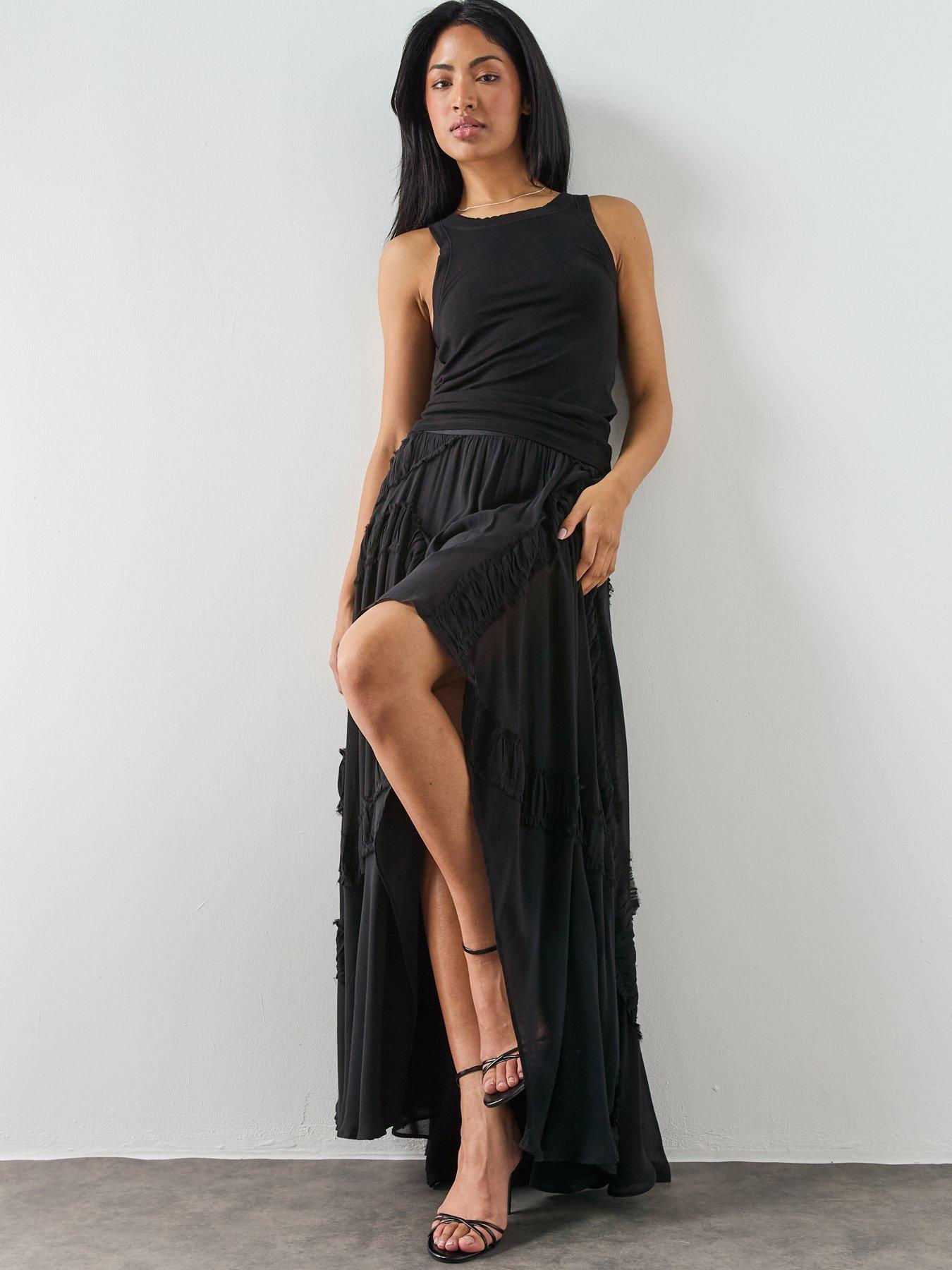 Image 6 of 6 of AllSaints Dorina Skirt - Black