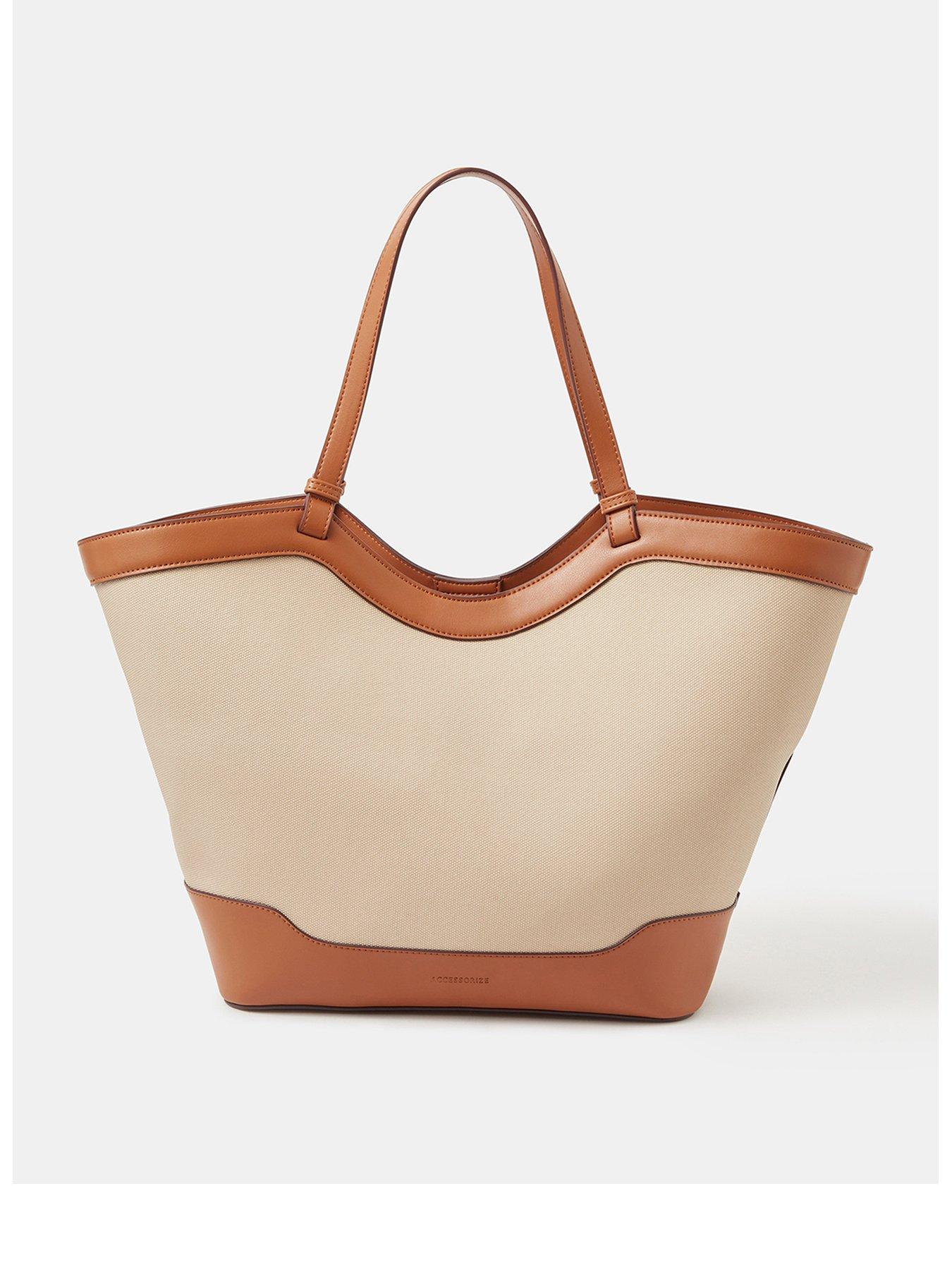 Accessorize Two Tone Canvas Tote Bag