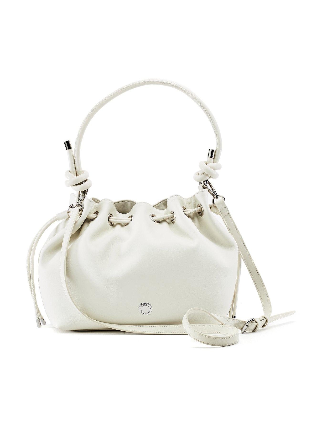 Image 1 of 3 of Moda In Pelle Ruched Eyelet Detail Knot Bag