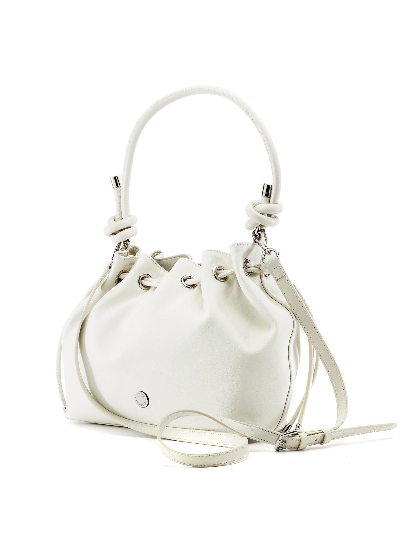 Image 3 of 3 of Moda In Pelle Ruched Eyelet Detail Knot Bag
