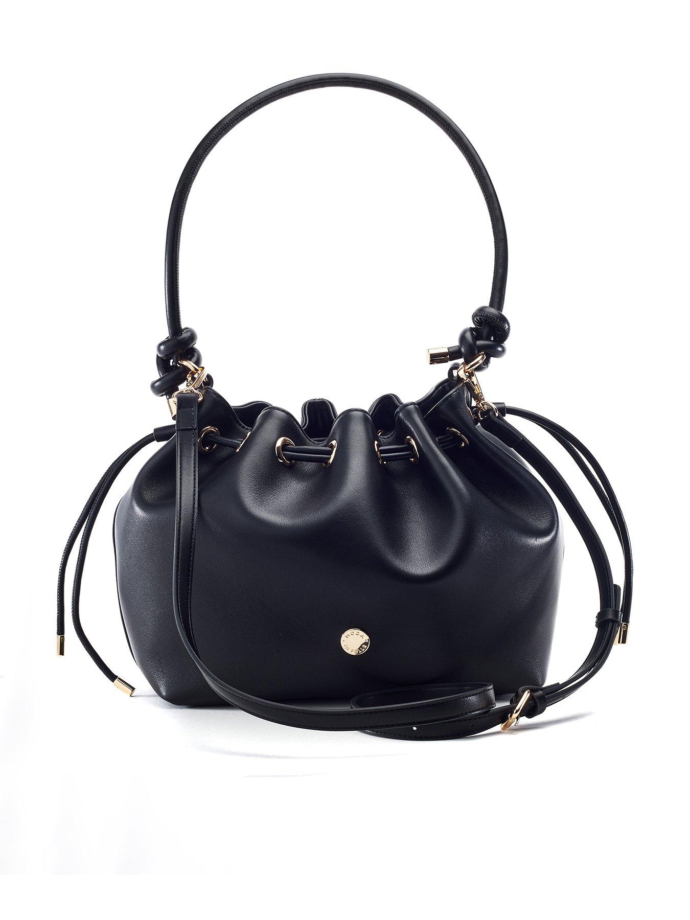 Moda In Pelle Ruched Eyelet Detail Knot Bag