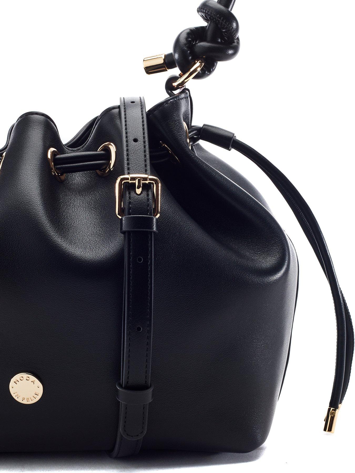 Image 2 of 3 of Moda In Pelle Ruched Eyelet Detail Knot Bag