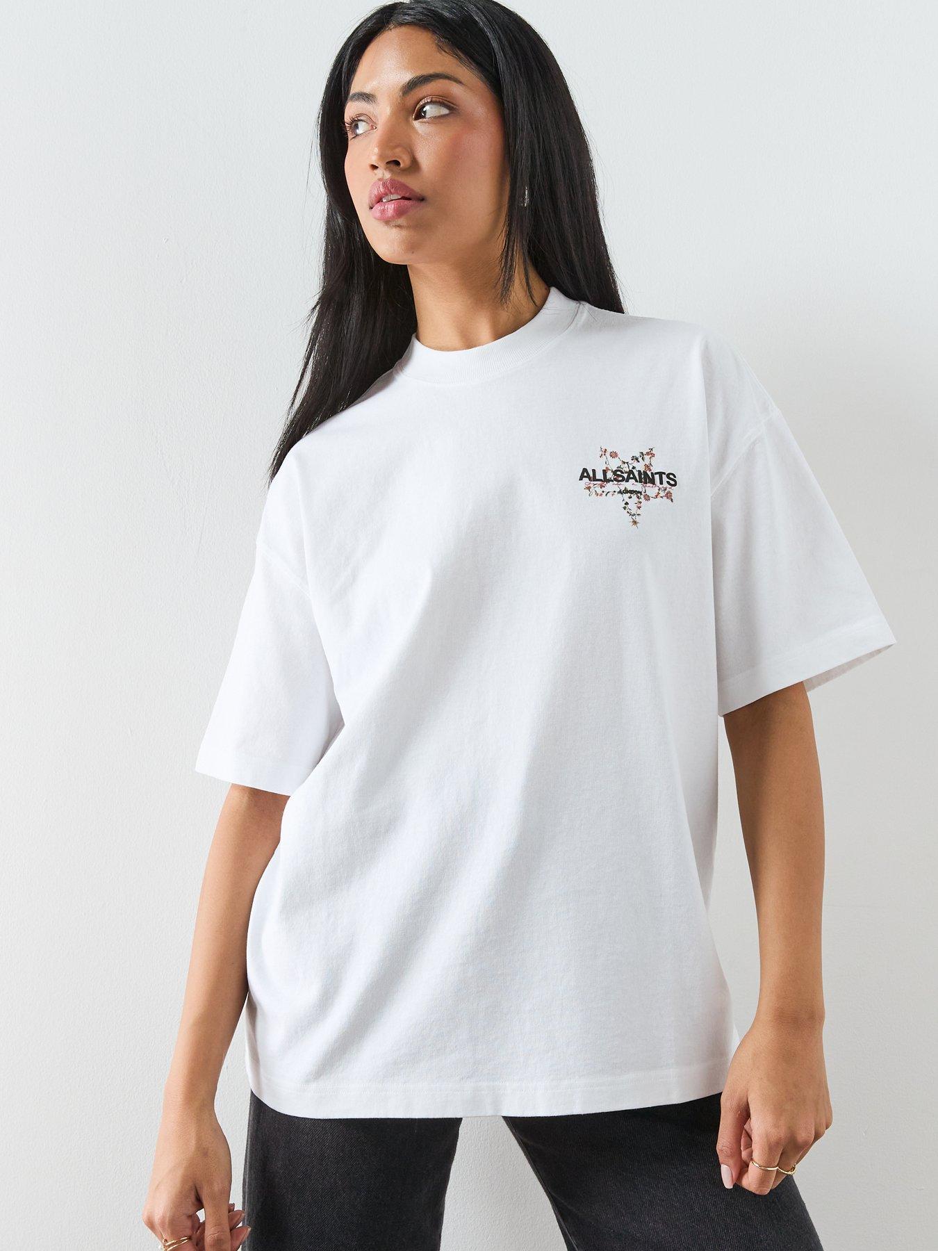 Image 2 of 6 of AllSaints Pentacle Etta Tee - White