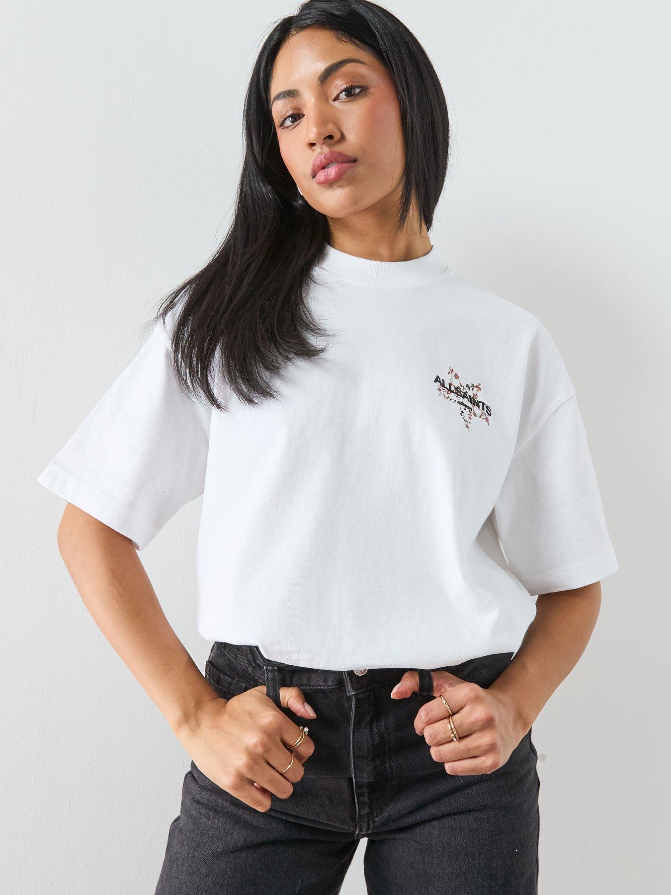 Image 5 of 6 of AllSaints Pentacle Etta Tee - White