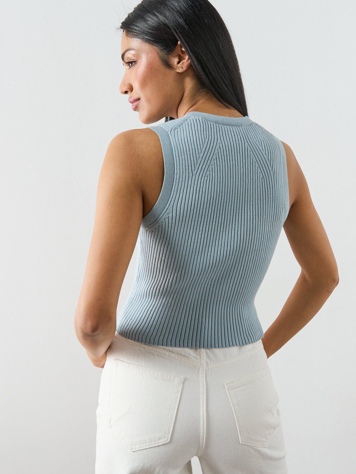 Image 2 of 5 of AllSaints Cruz Waistcoat - Blue