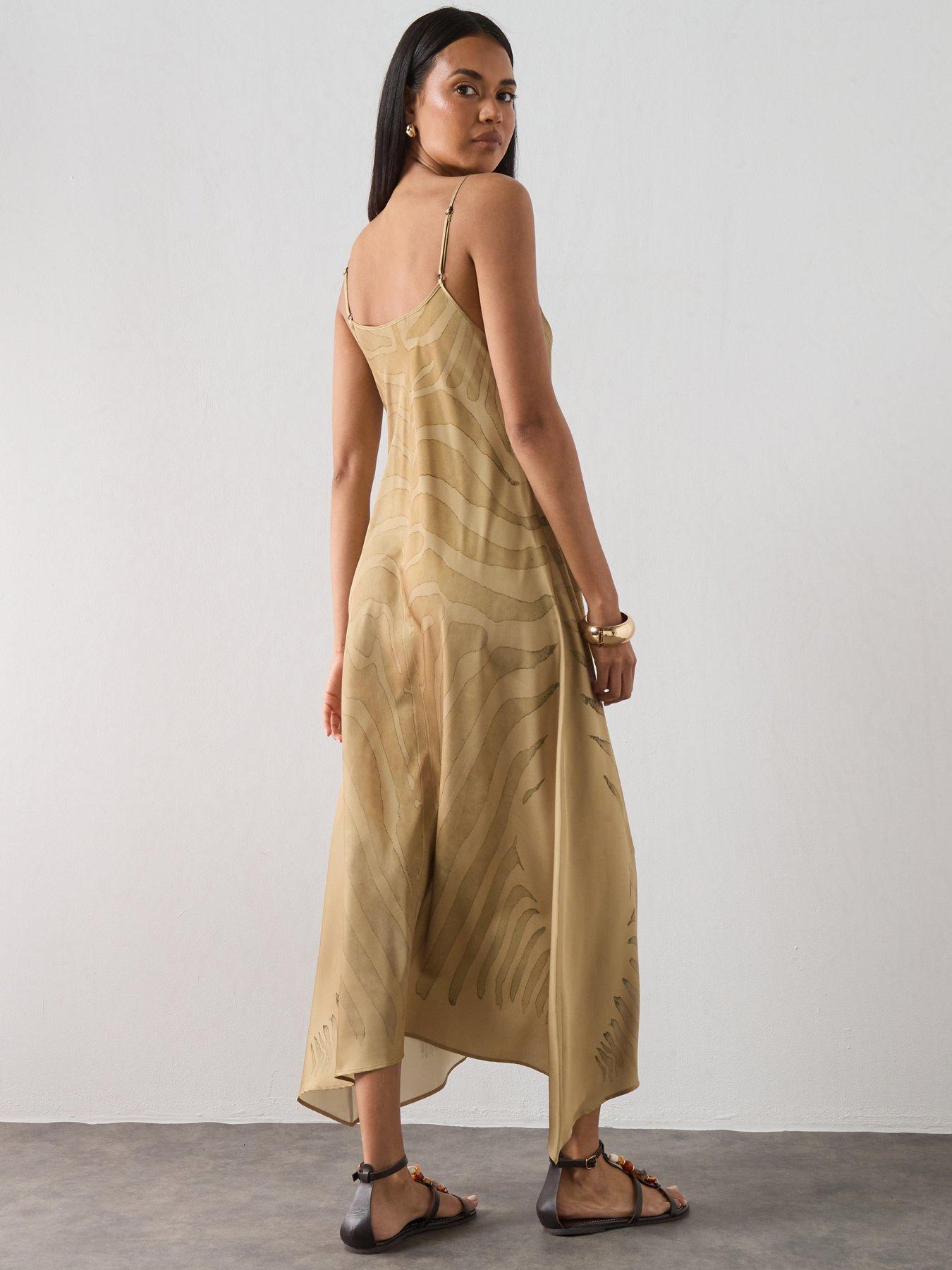 Image 2 of 6 of AllSaints Leona Dress - Gold