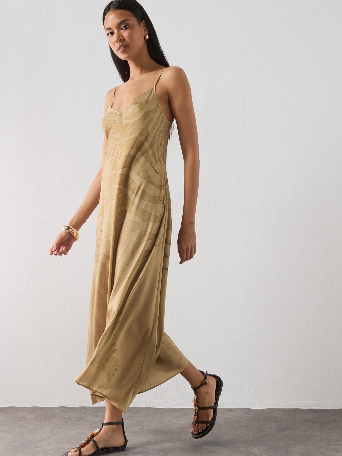Image 3 of 6 of AllSaints Leona Dress - Gold