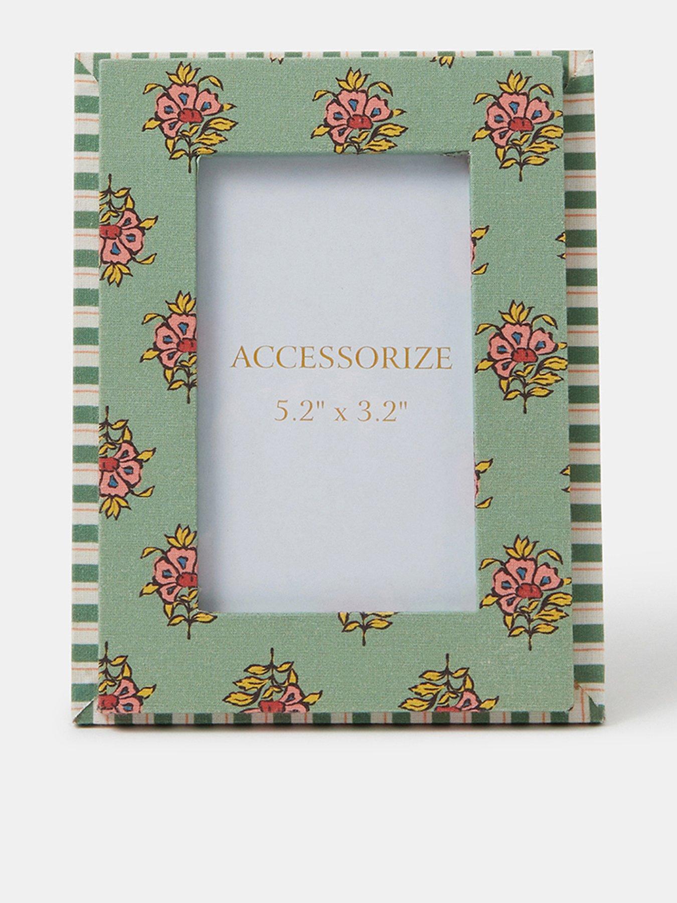 Accessorize Floral Block Print Photo Frame 5.2 X 3.2