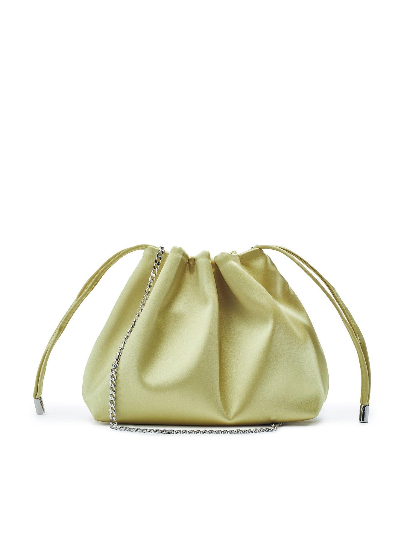 Moda In Pelle Ruched Bucket Shoulder Bag