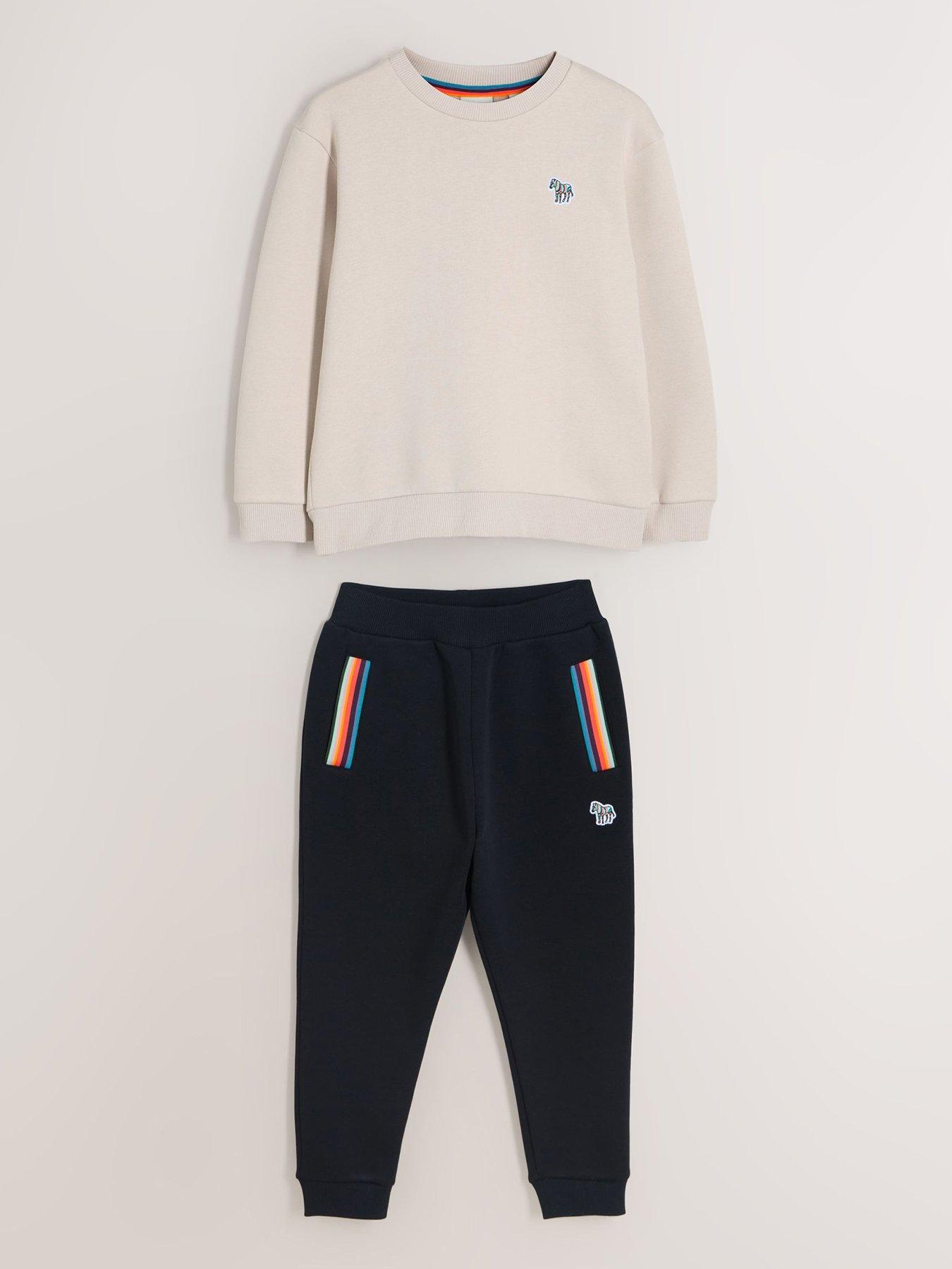 Paul Smith Junior Boys Zebra Long Sleeve Sweater Set, Multi, Size Age: 5-6 Years