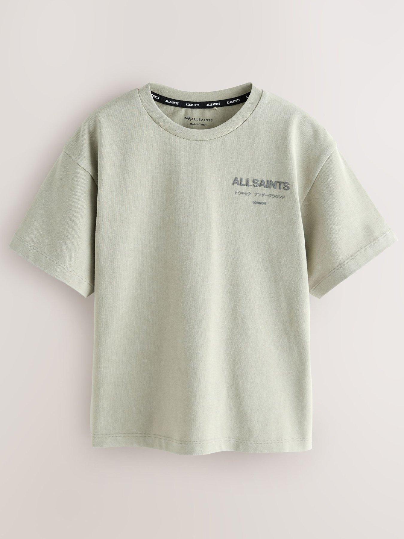smALLSAINTS Boys Underground Logo Back Print T-Shirt - Stone