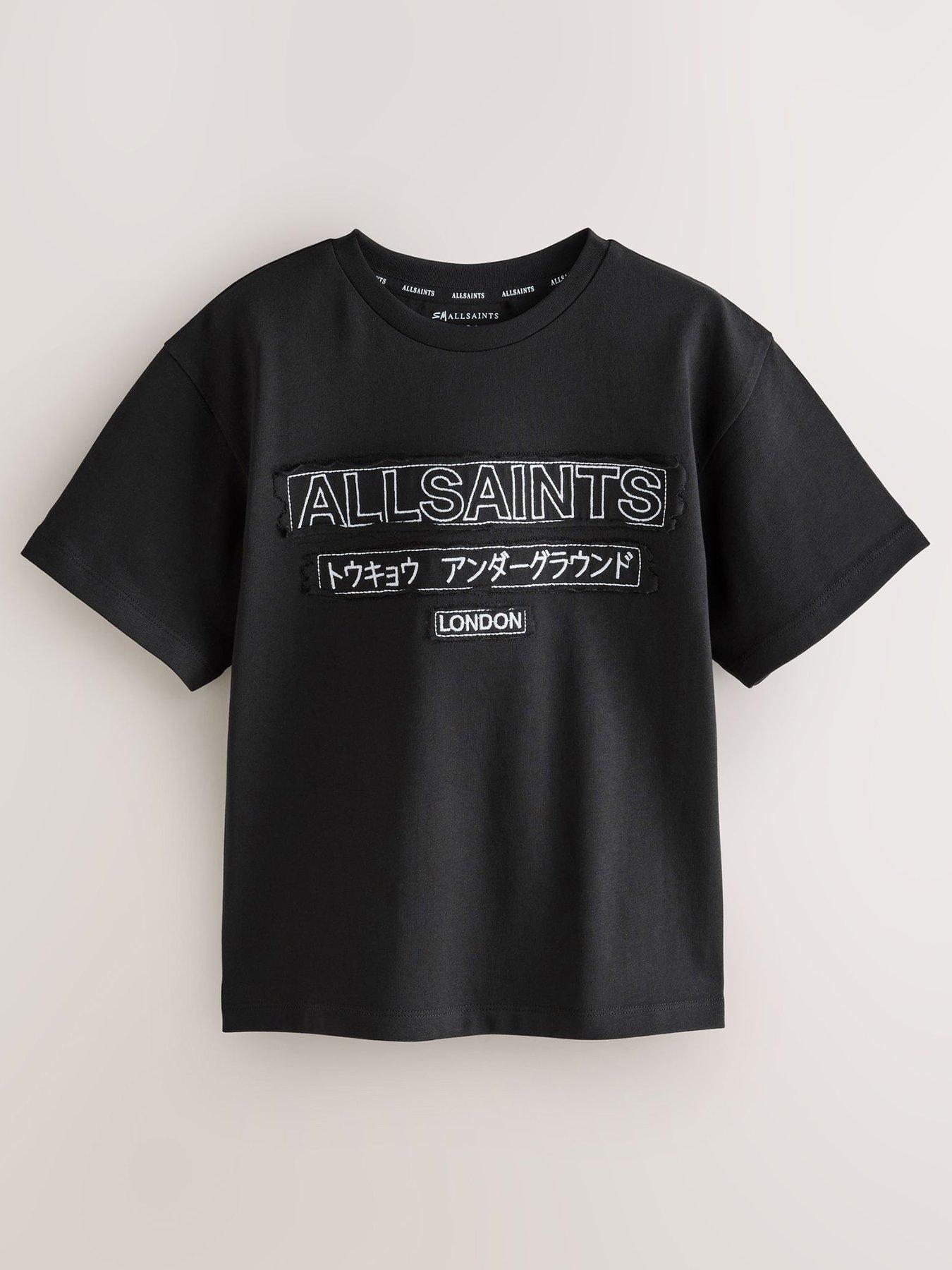 smALLSAINTS Boys Logo Print T-Shirt - Black