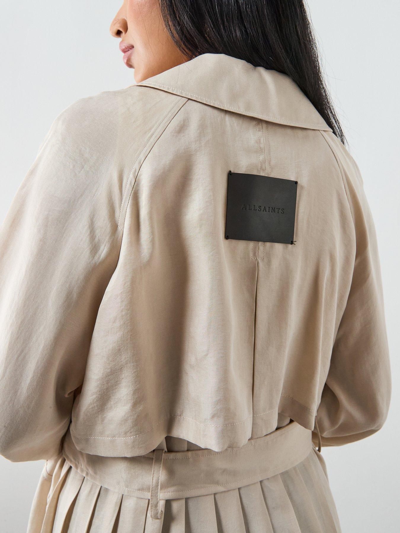 Image 5 of 6 of AllSaints Lizie Trench Coat - Off White