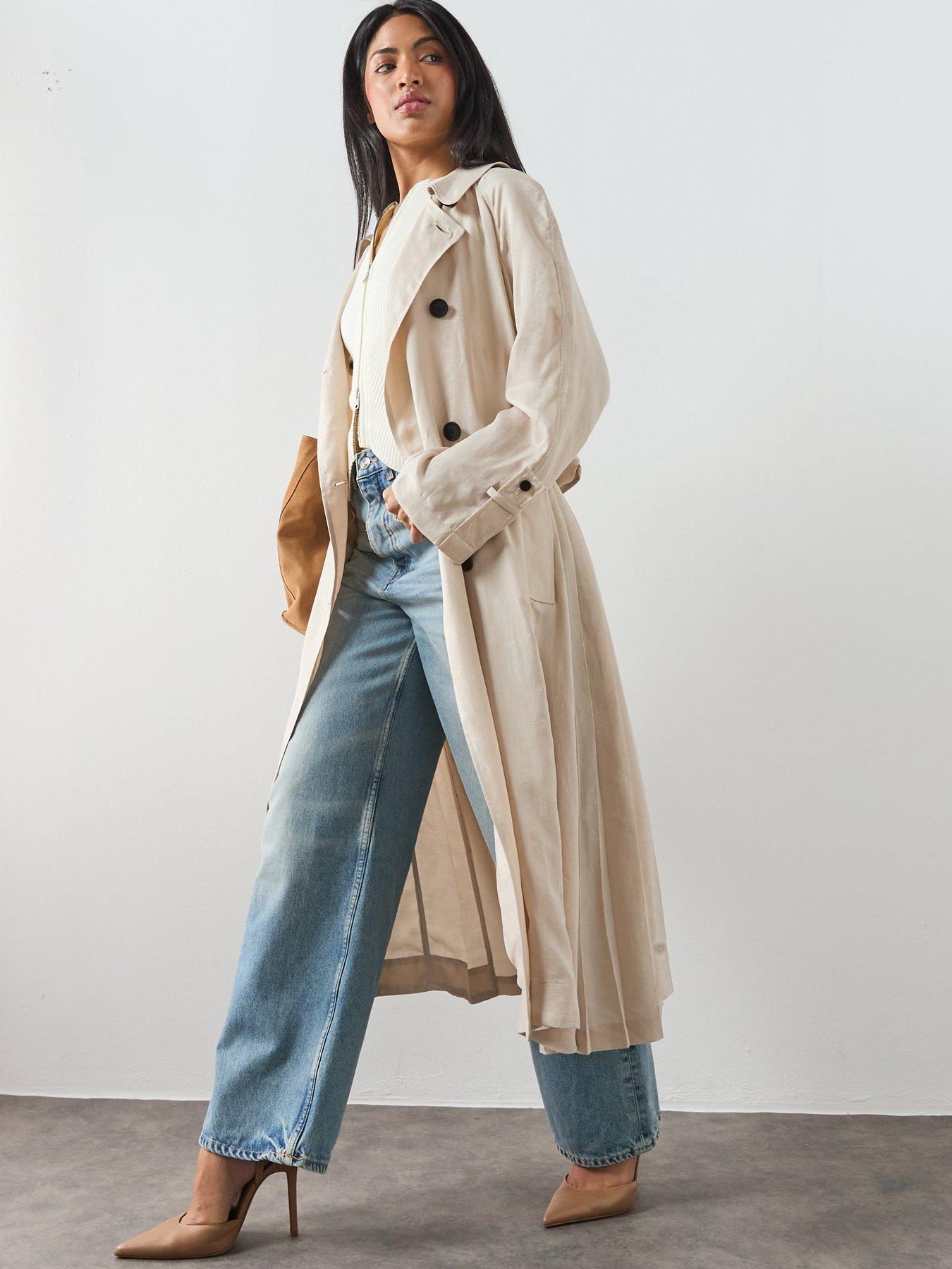 Image 6 of 6 of AllSaints Lizie Trench Coat - Off White