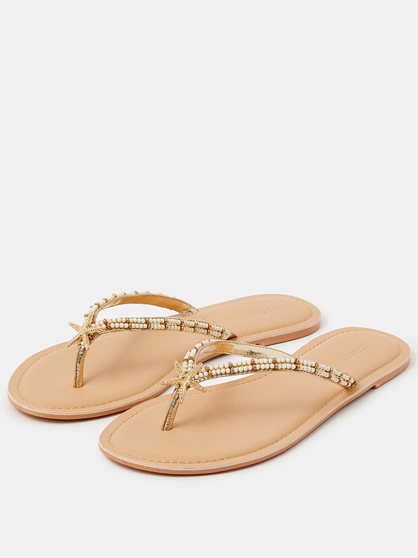 Image 2 of 4 of Accessorize Starfish Beaded Flip Flops