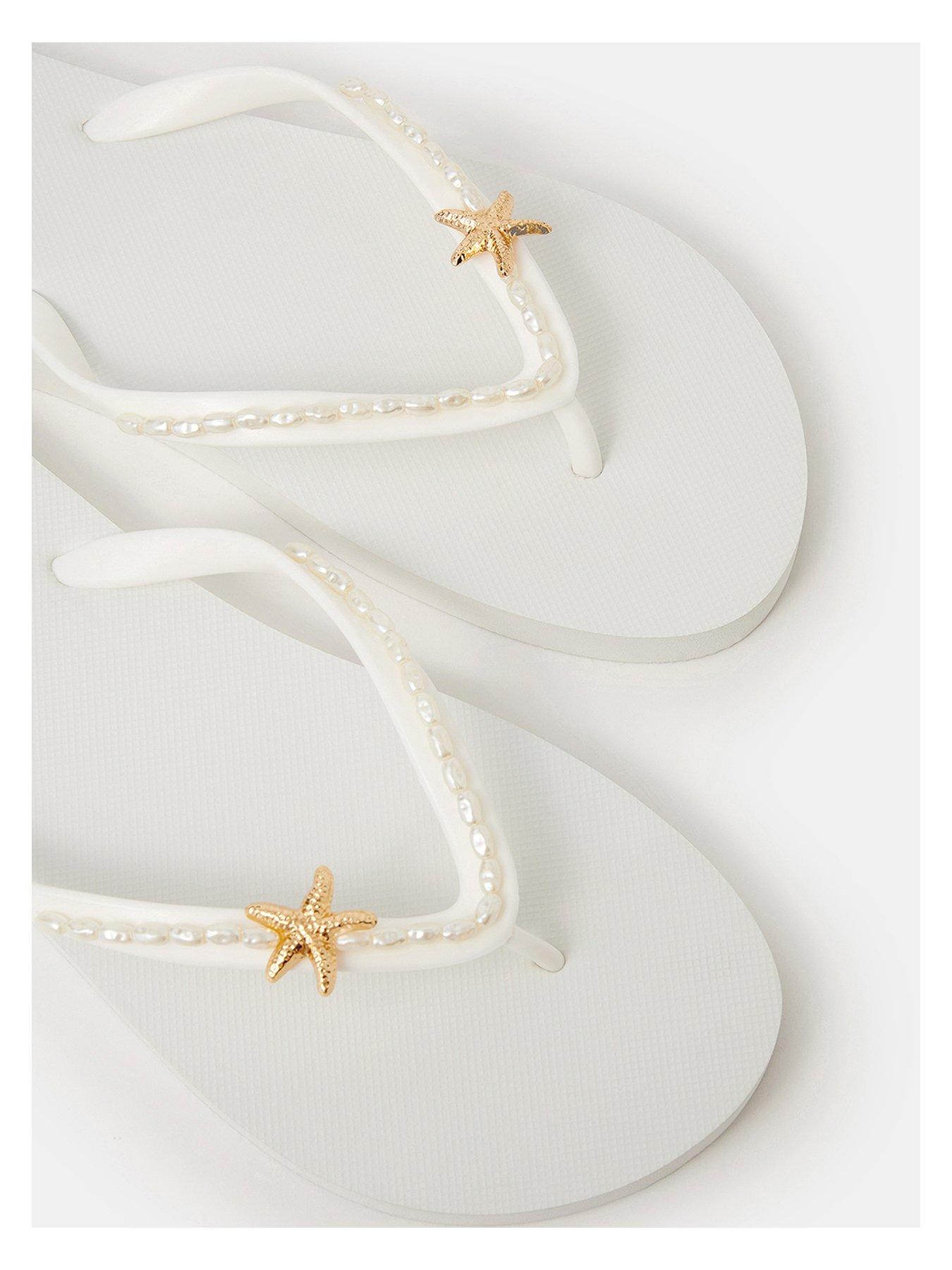 Accessorize Starfish Beaded Flip Flops | Very