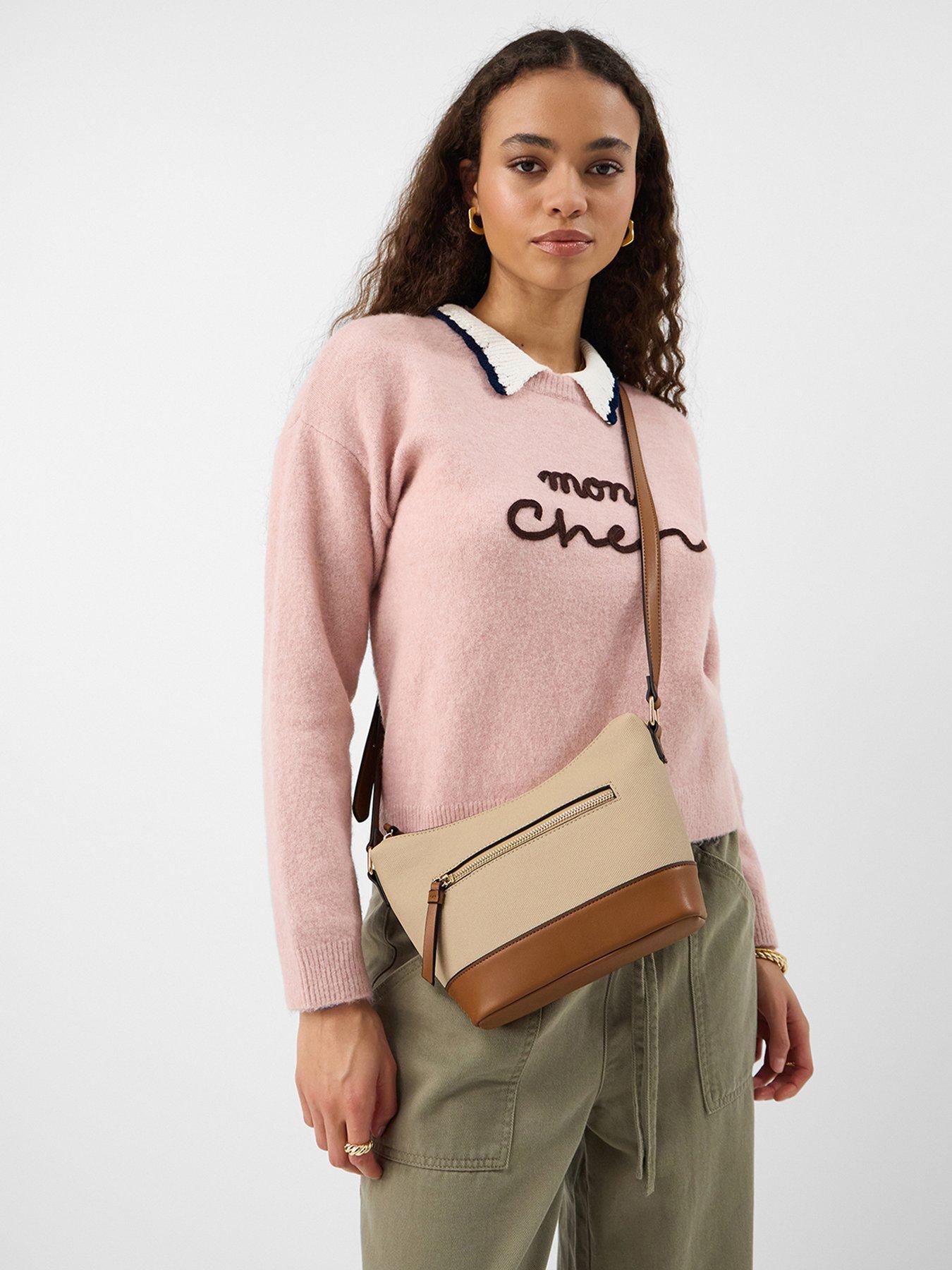Image 2 of 5 of Accessorize Two Tone Canvas Crossbody Bag
