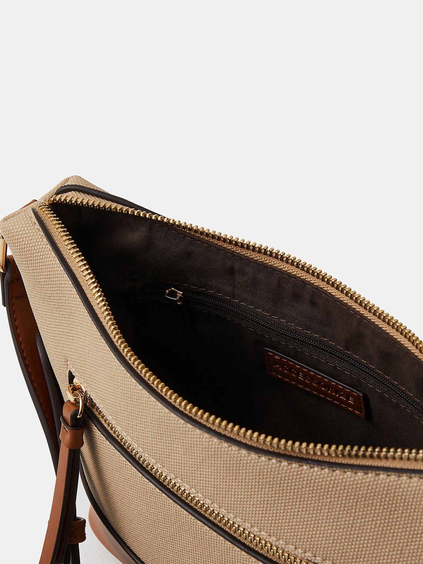 Image 5 of 5 of Accessorize Two Tone Canvas Crossbody Bag