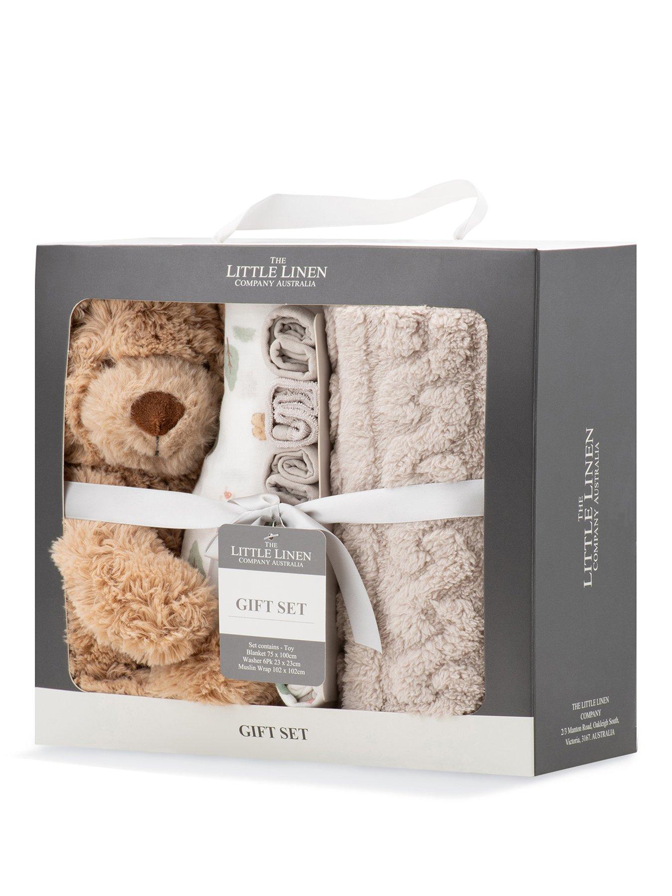 The Little Linen Company Boxed Gift Set - Willow Bear