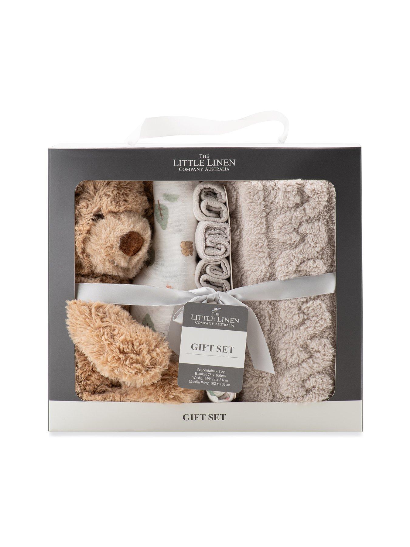 Image 4 of 4 of The Little Linen Company Boxed Gift Set - Willow Bear
