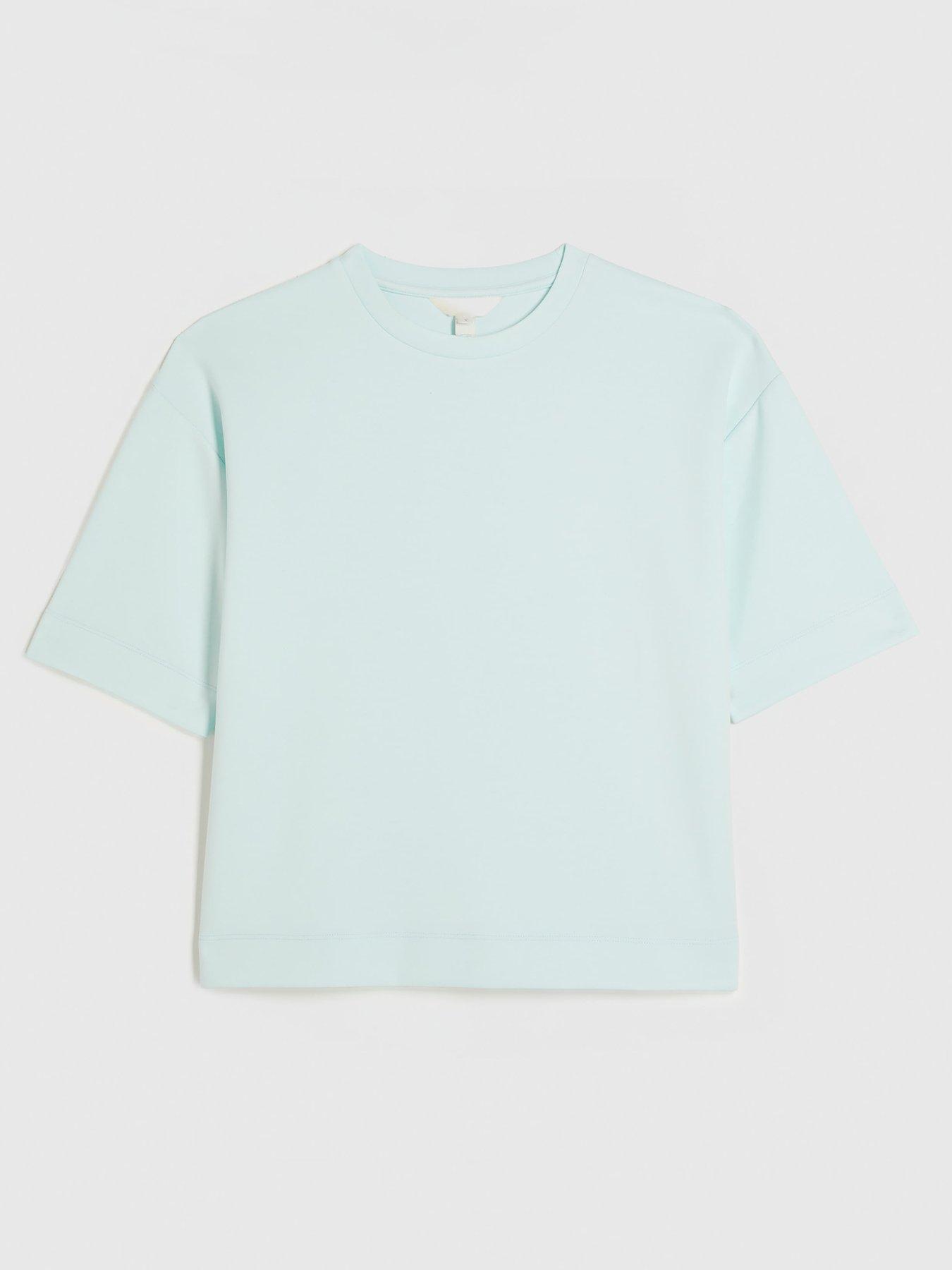 River Island Short Sleeve Premium Neo Boxy Clean T-Shirt - Green | Very