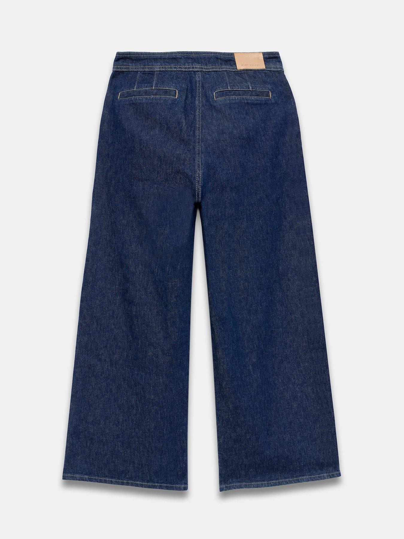 Image 6 of 6 of Mint Velvet Dark Indigo Button Front Jeans - Blue