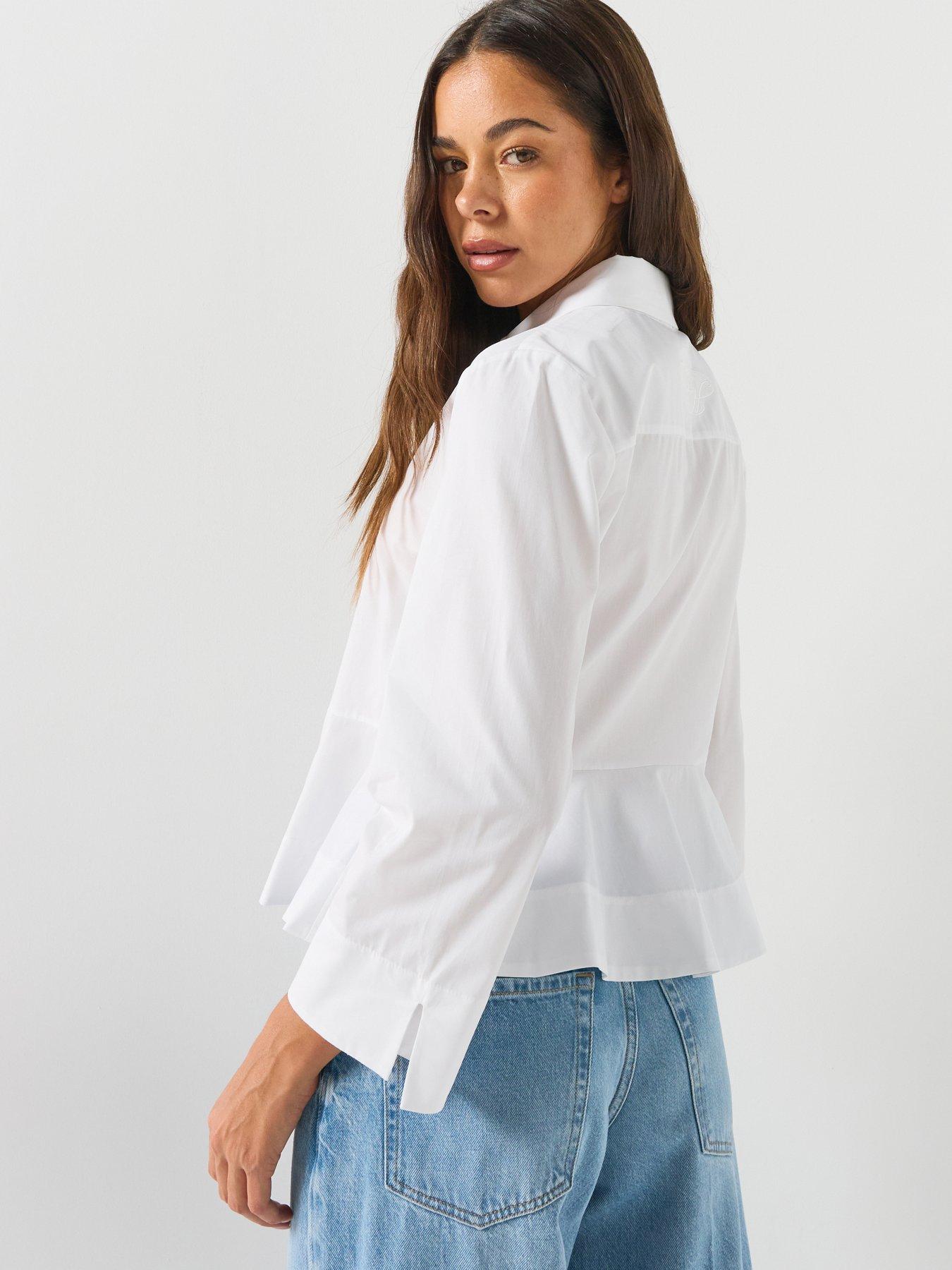 Image 2 of 4 of HUGO Embrella Shirt - White