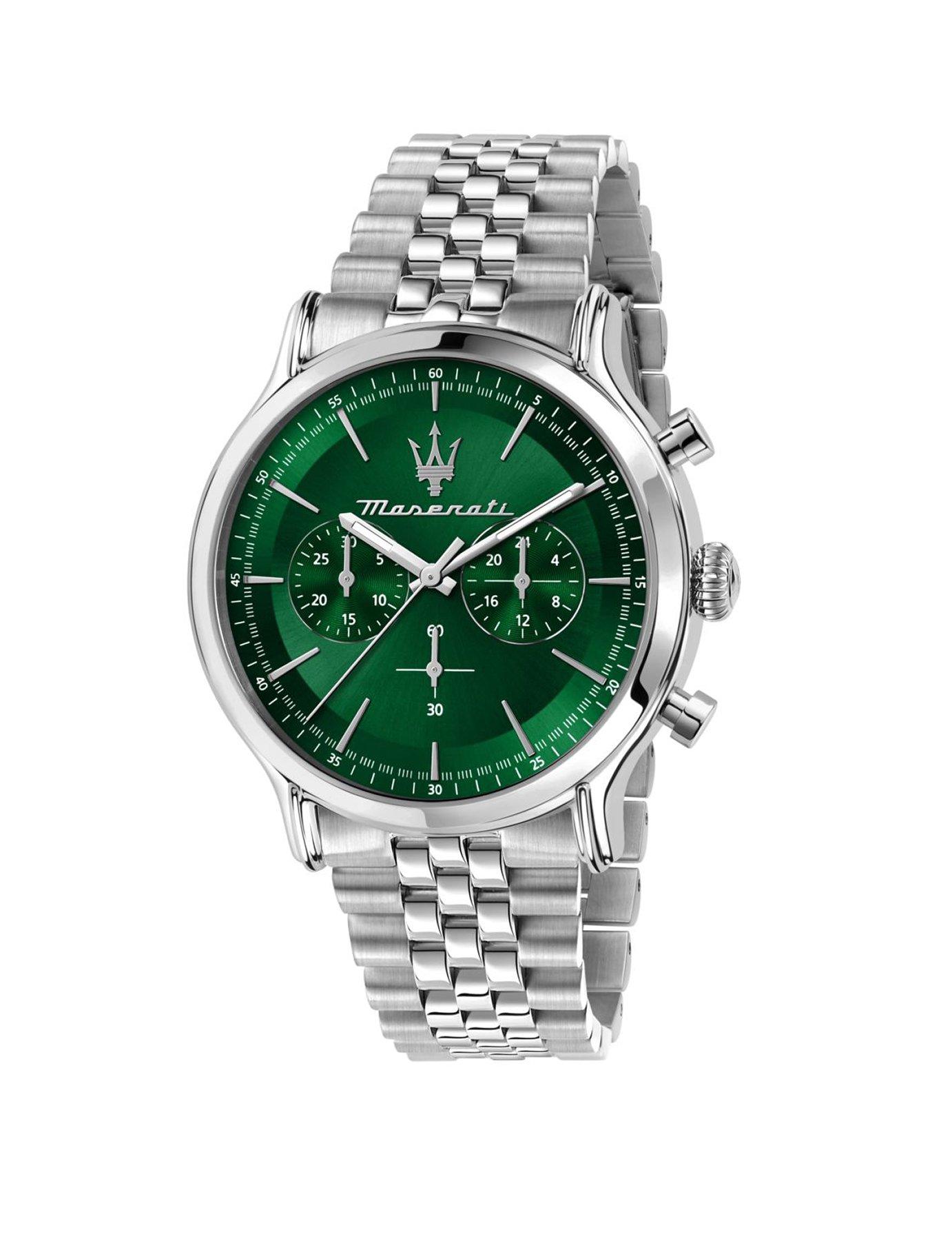 Maserati Epoca 42mm Chr Green Dial Ss Br