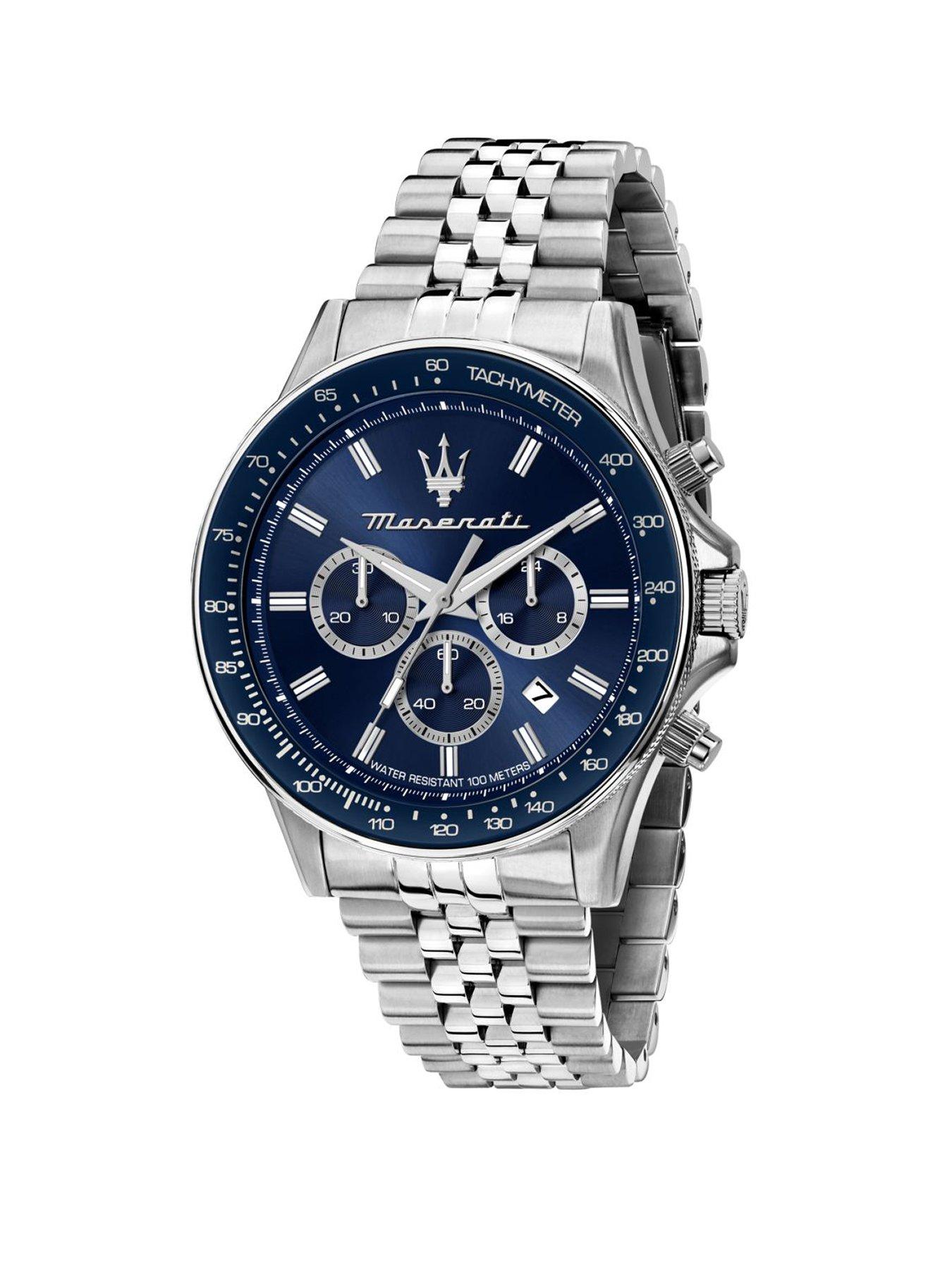 Maserati SFIDA 44MM CHRO BLUE DIAL SS BR