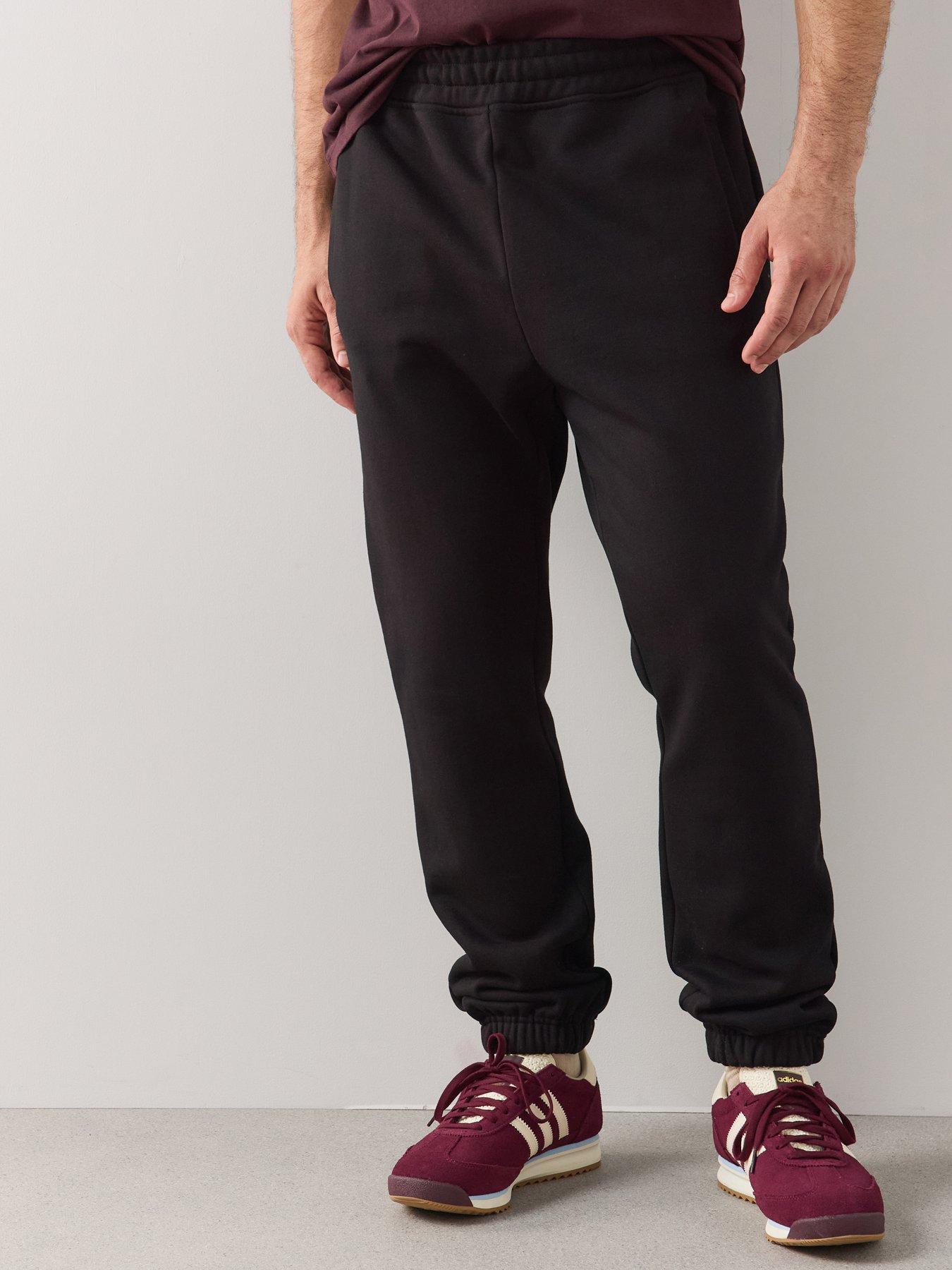 The Very Collection Premium Heavyweight Relaxed Fit Cuffed Joggers - Black