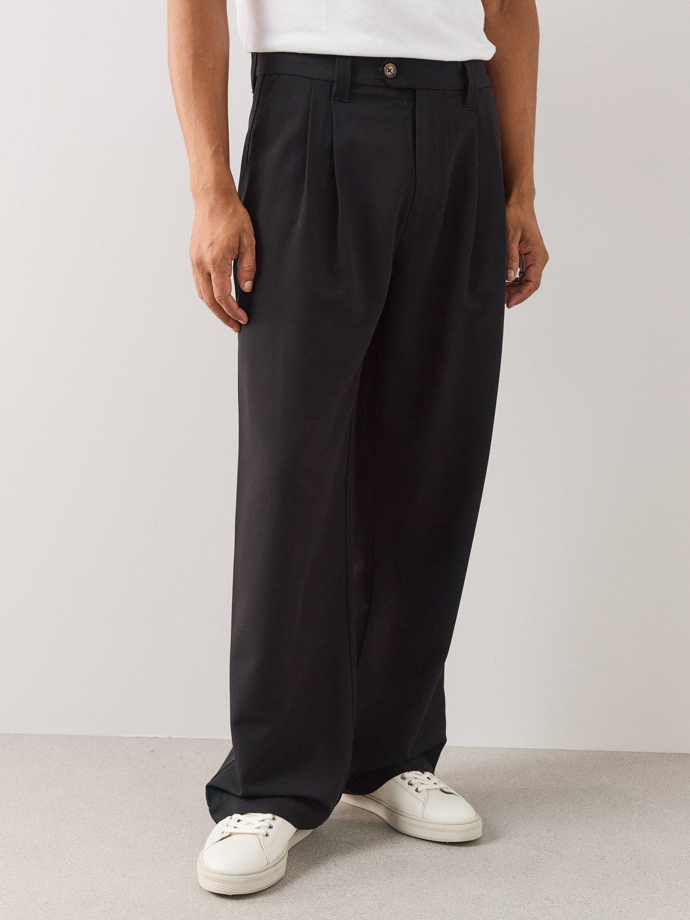 Image 4 of 6 of The Very Collection Mens Wool Blend Relaxed Fit Formal Trouser - Black