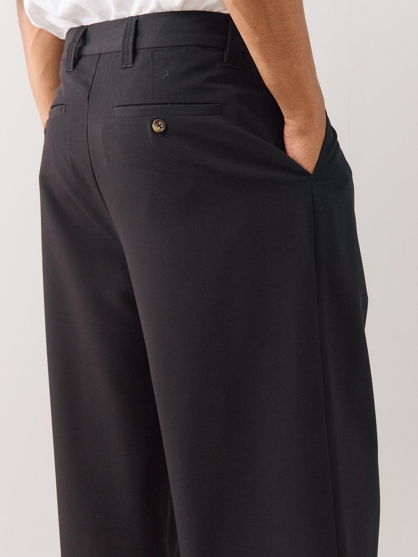 Image 5 of 6 of The Very Collection Mens Wool Blend Relaxed Fit Formal Trouser - Black