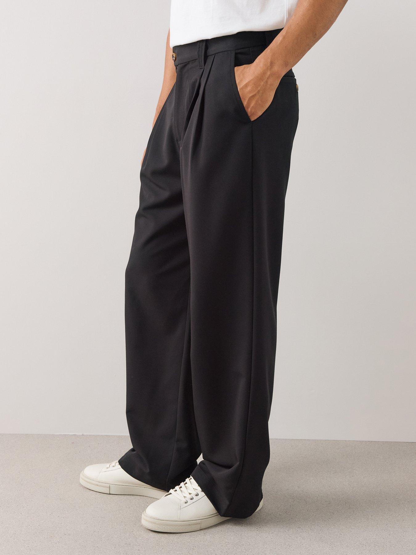 Image 6 of 6 of The Very Collection Mens Wool Blend Relaxed Fit Formal Trouser - Black